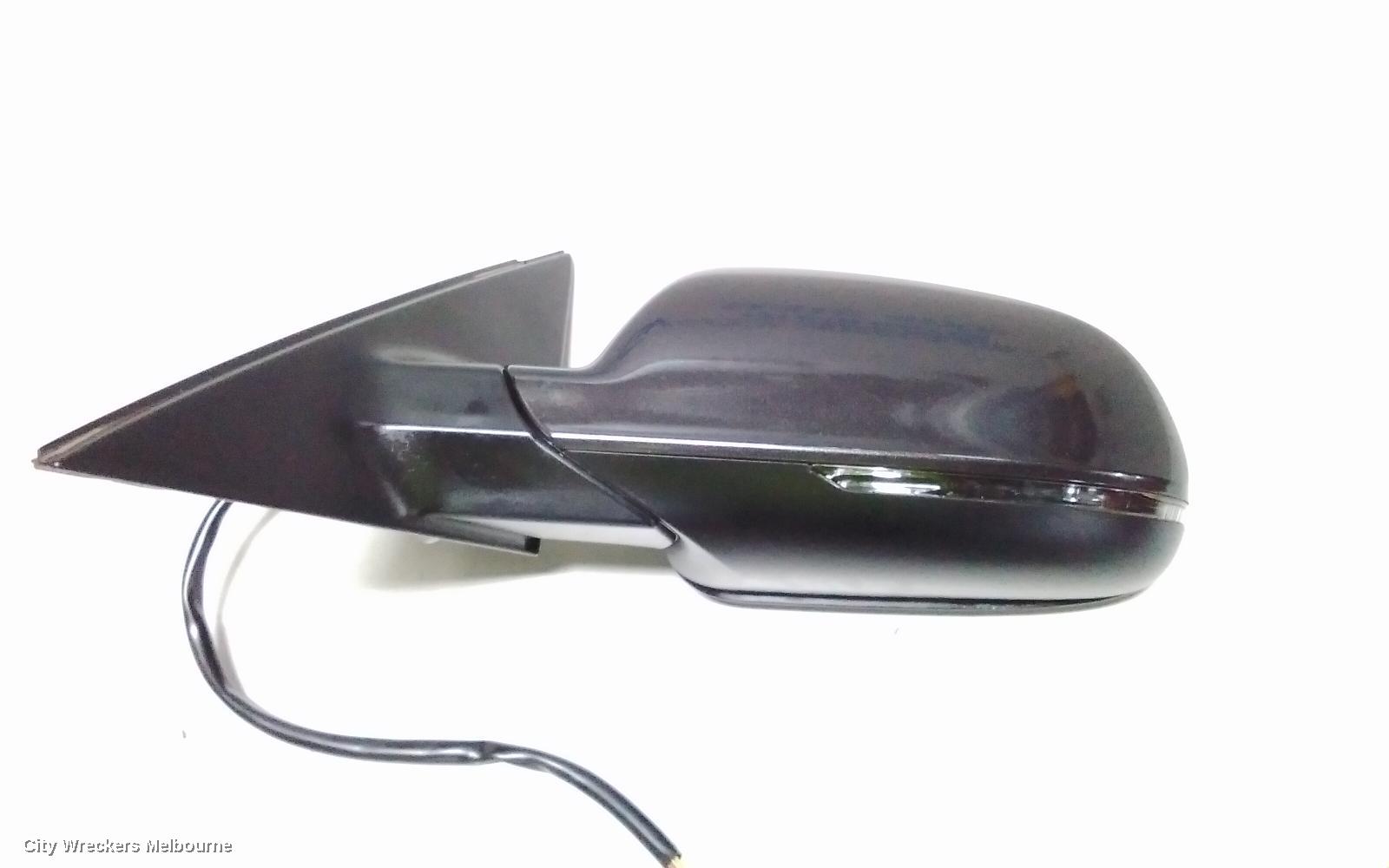 AUDI A4 LEFT DOOR MIRROR, B8 8K, A4, MANUAL FOLD, NO LANE CHANGE ASSIST TYPE, 1 PLUG (6 WIRE), 02/2008 - 05/2009