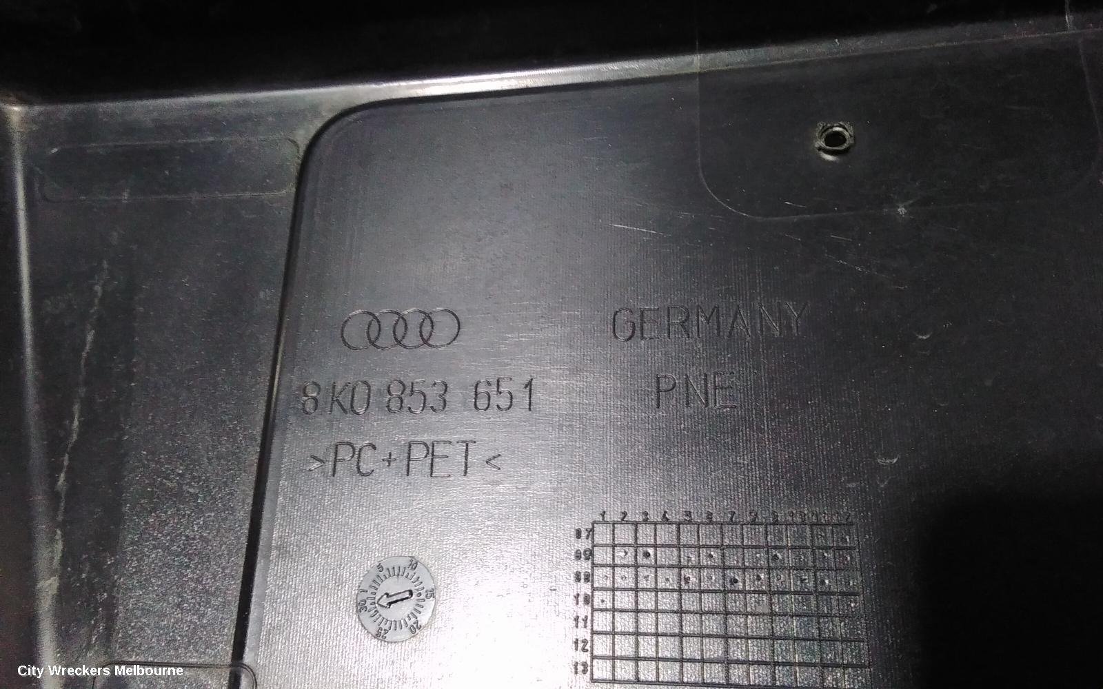 AUDI A4 GRILLE, RADIATOR GRILLE, B8 8K (A4), GREY, 02/2008 - 06/2012