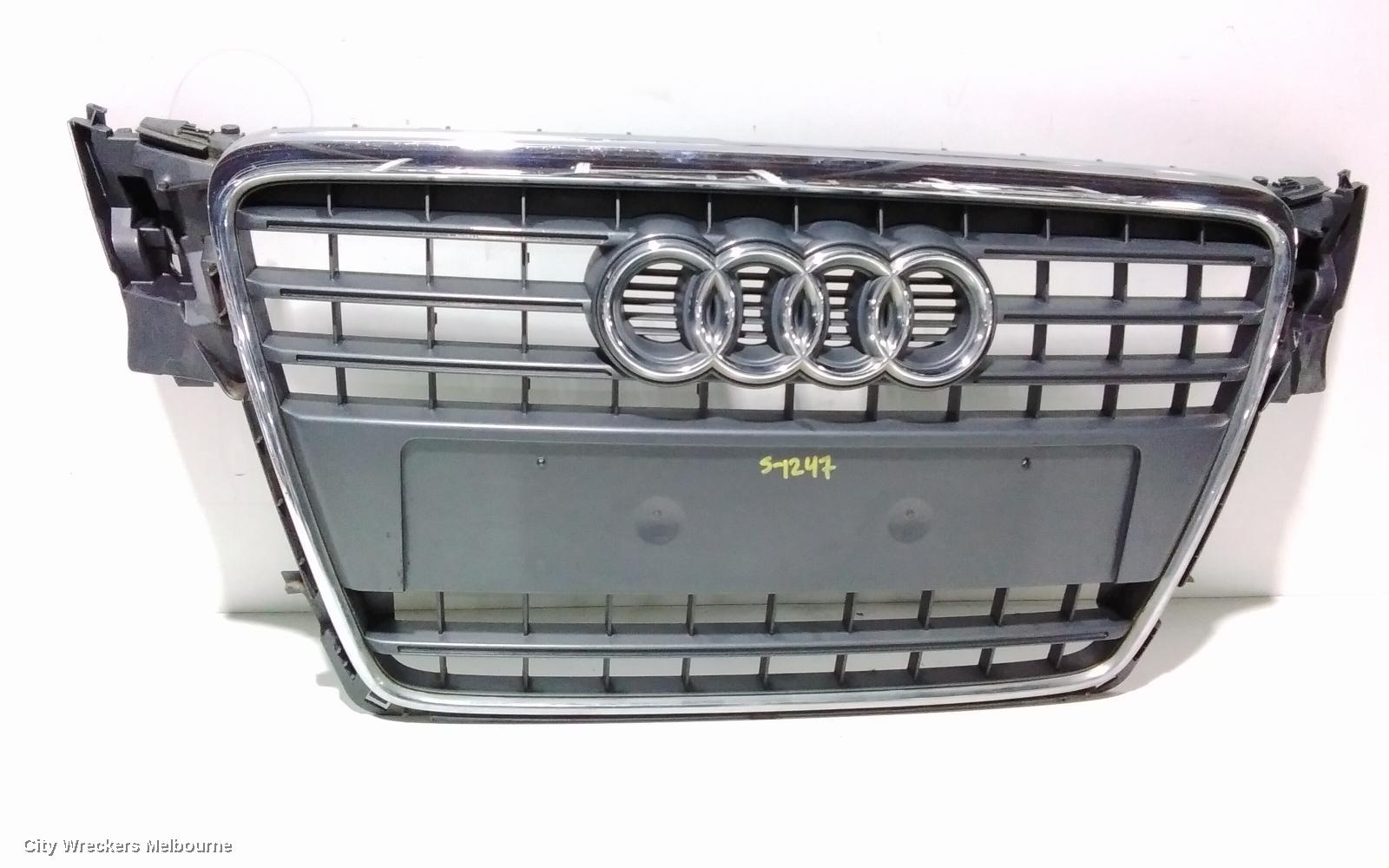 AUDI A4 GRILLE, RADIATOR GRILLE, B8 8K (A4), GREY, 02/2008 - 06/2012