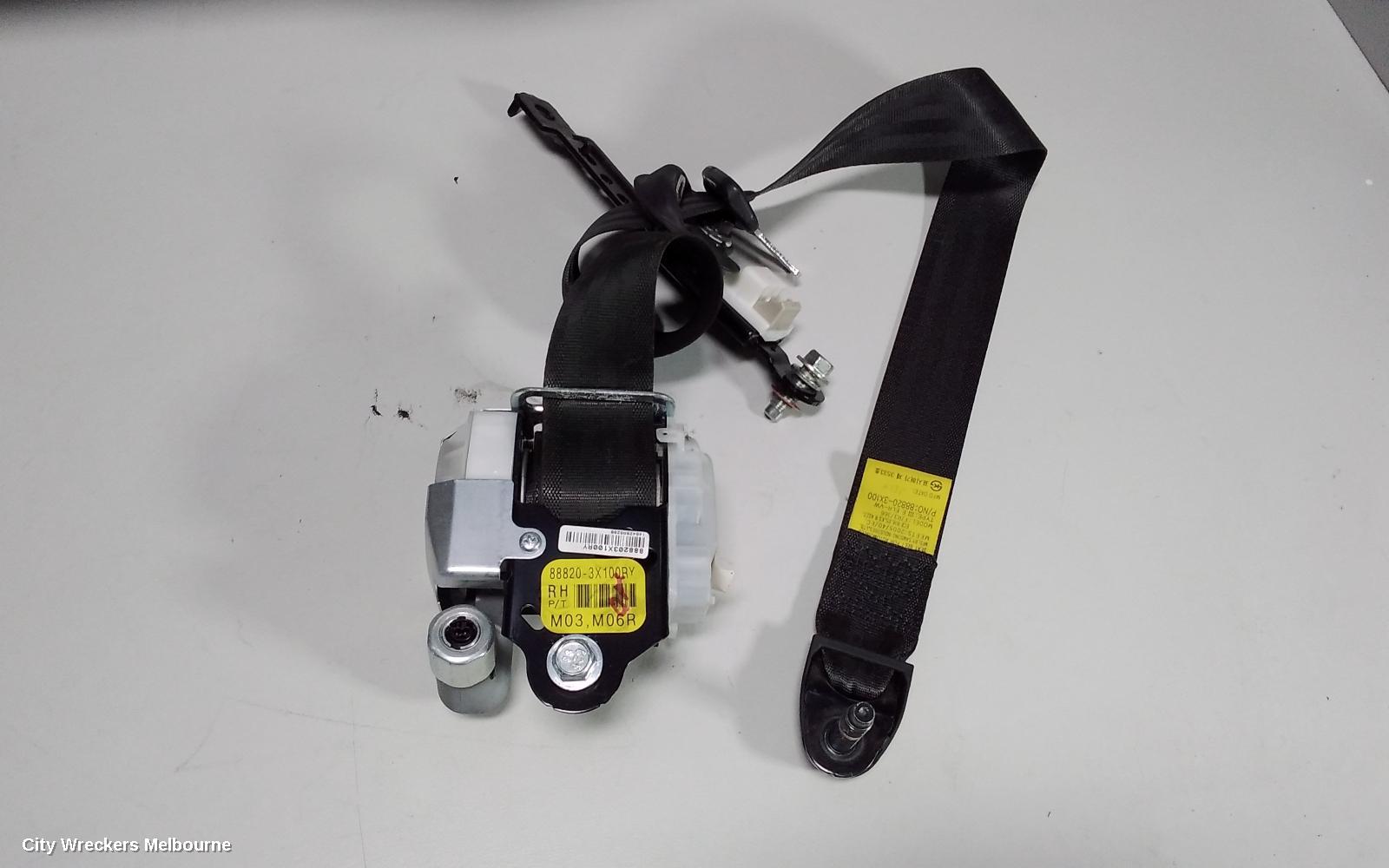 HYUNDAI ELANTRA SEATBELT/STALK, RH FRONT, SEAT BELT ONLY, MD, 03/2011 - 11/2015
