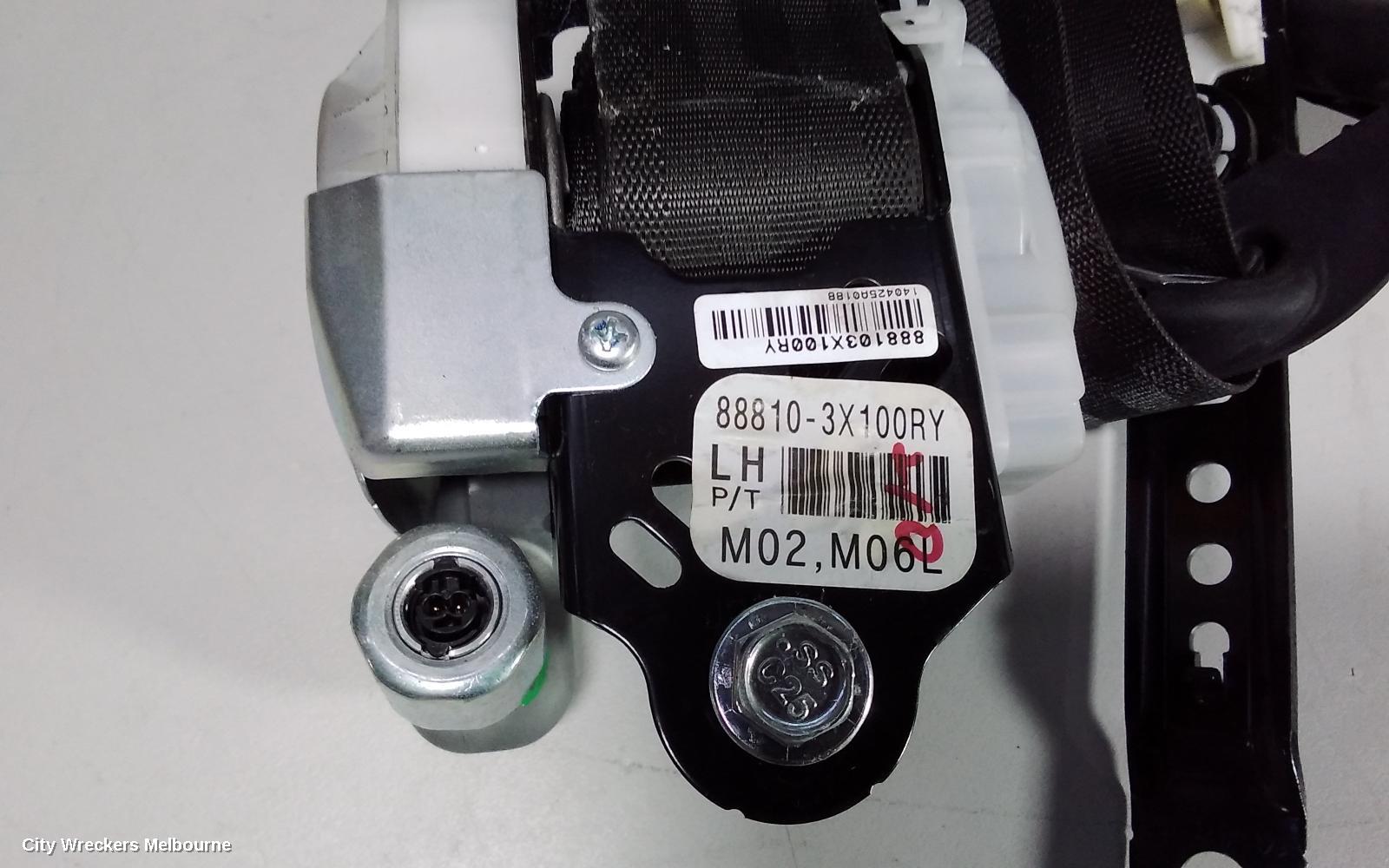 HYUNDAI ELANTRA SEATBELT/STALK, LH FRONT, SEAT BELT ONLY, MD, 03/2011 - 11/2015