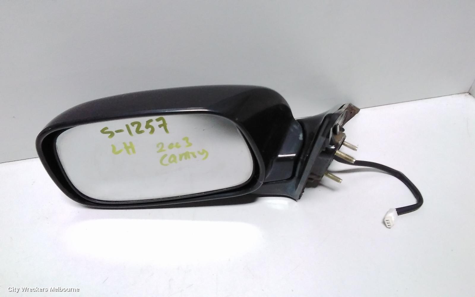 TOYOTA CAMRY LEFT DOOR MIRROR, SK36, BLACK, 08/2002 - 05/2006