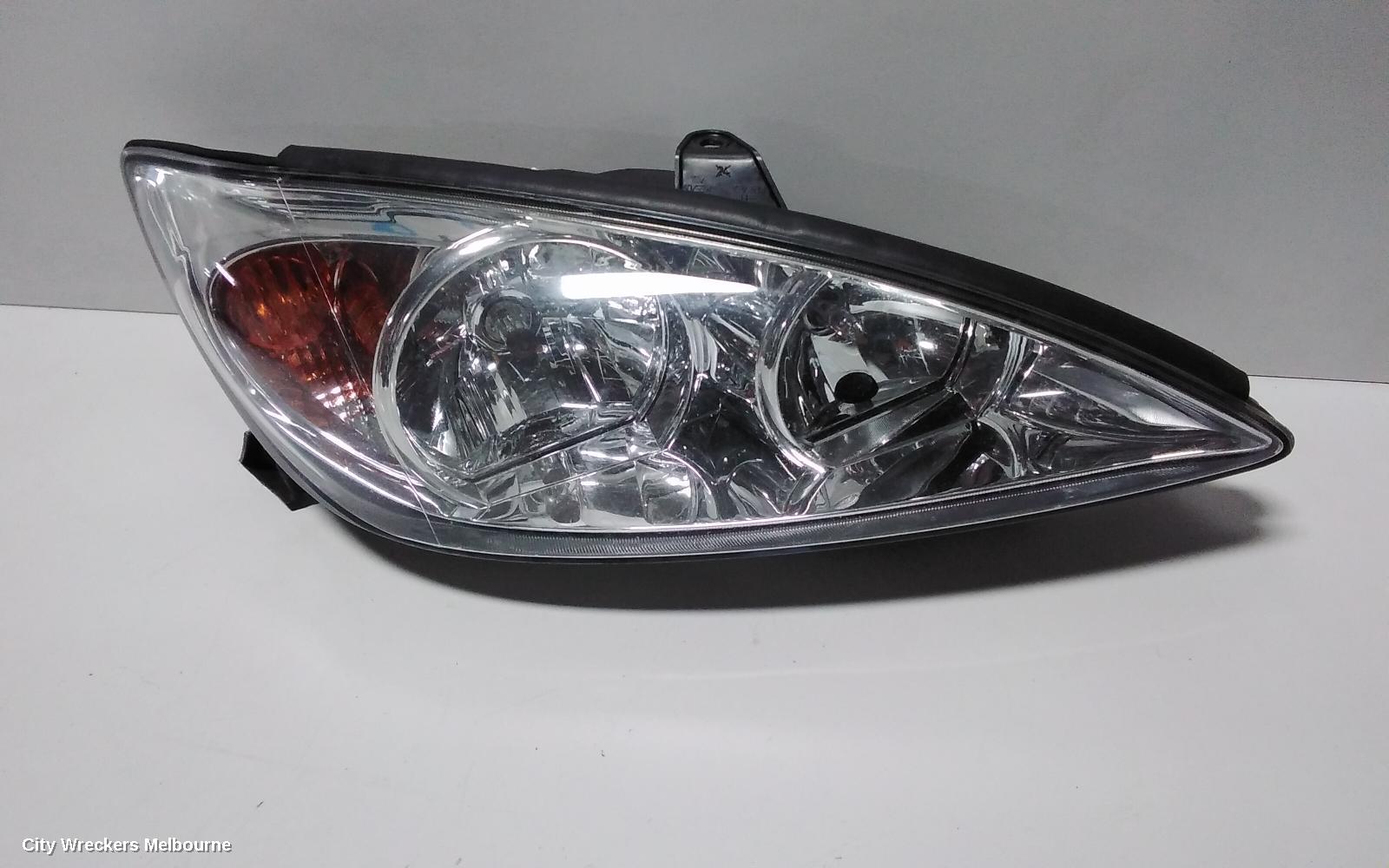 TOYOTA CAMRY RIGHT HEADLAMP, SK36, ALTISE/ATEVA/AZURA, CHROME INSERT TYPE, 08/2002 - 09/2004