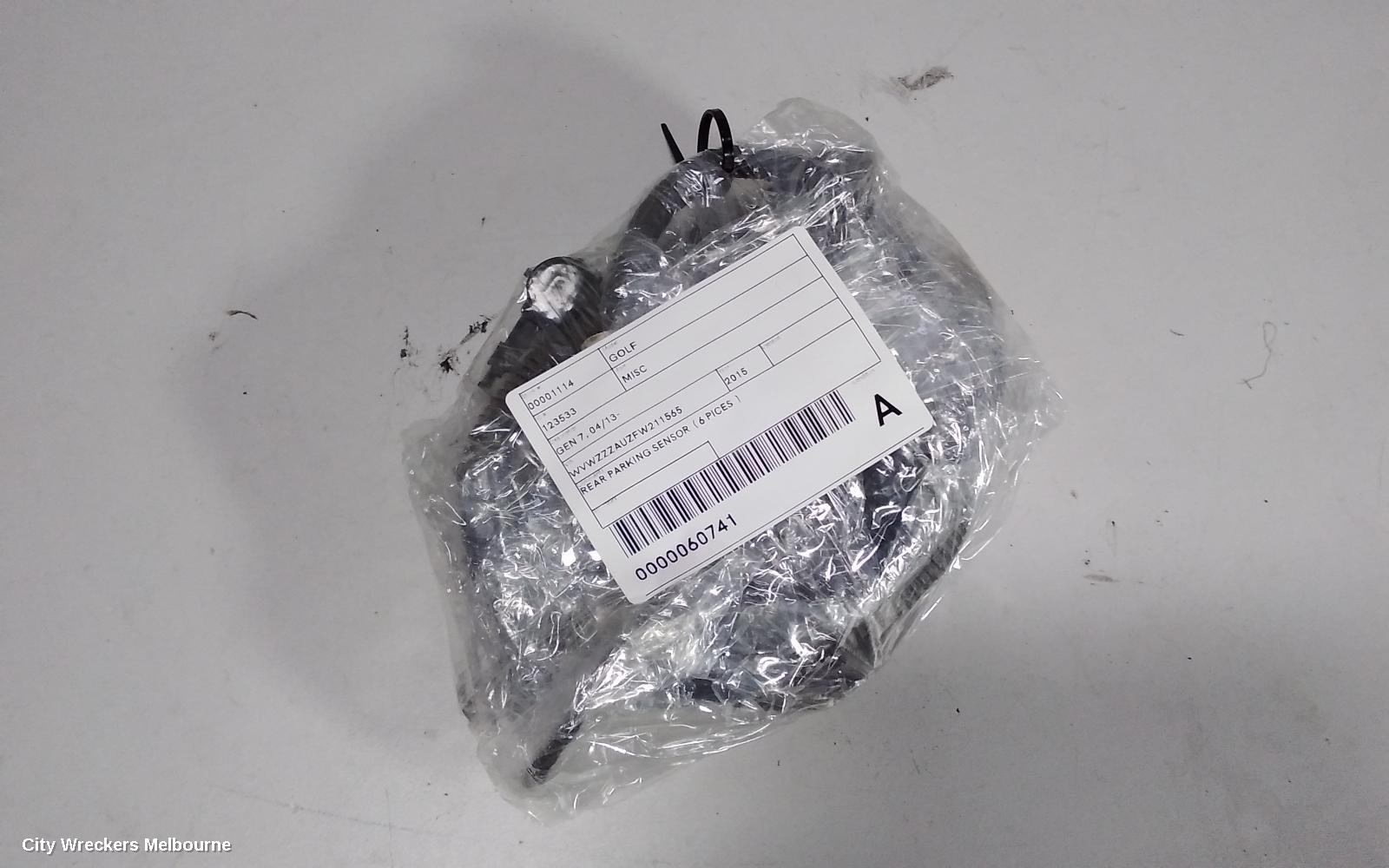 VOLKSWAGEN GOLF, GEN 7, 11/2012 - 08/2020, REAR PARKING SENSOR  ( 6 PICES  ): 60741