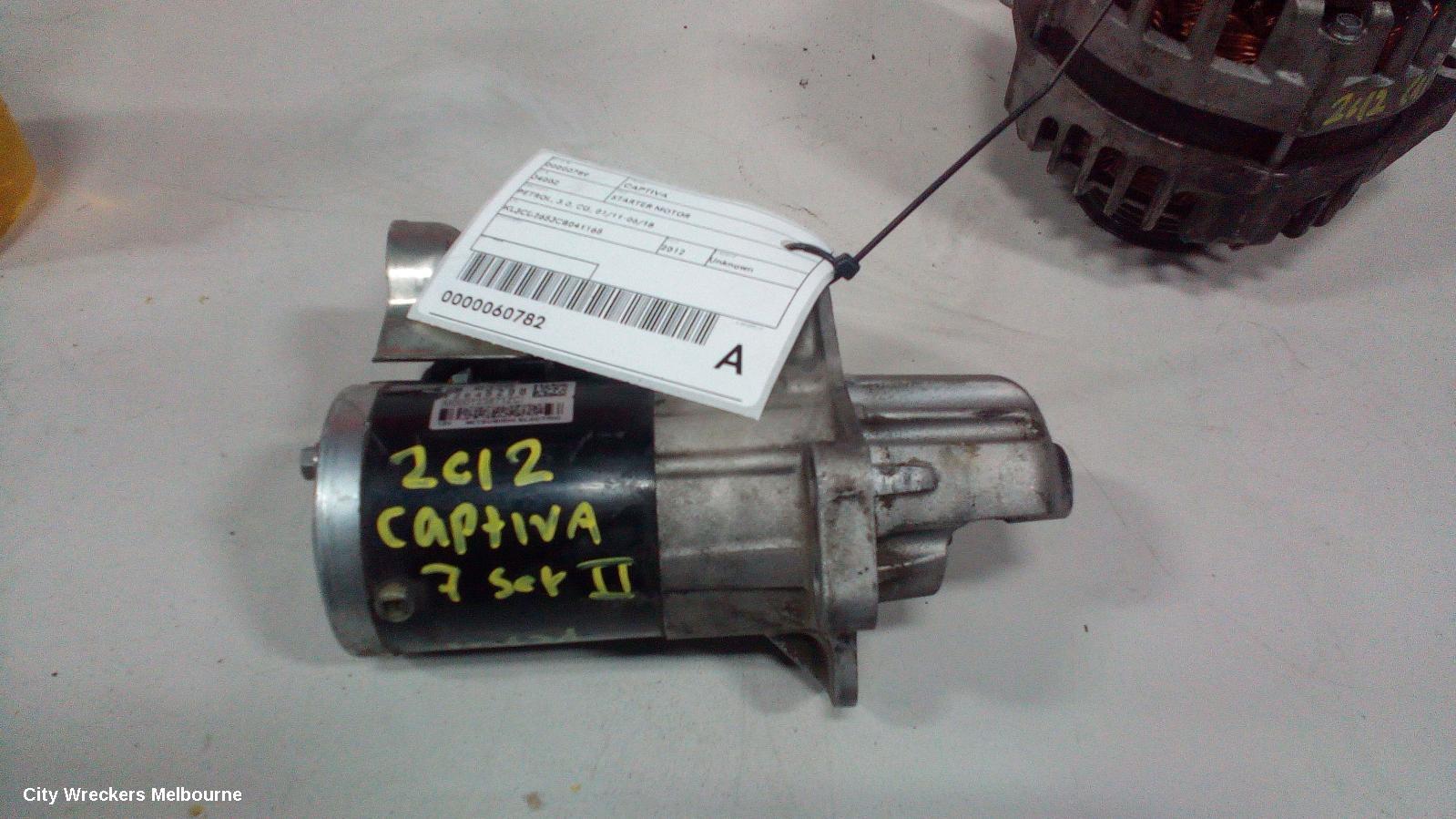 HOLDEN CAPTIVA STARTER, PETROL, 3.0, CG, 01/2011 - 06/2018