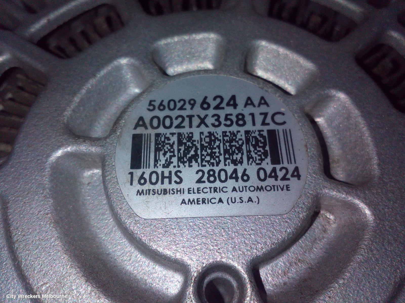 JEEP CHEROKEE ALTERNATOR, PETROL, 2.4, TIGERSHARK MULTI-AIR 2, KL, 02/2014 - 03/2018