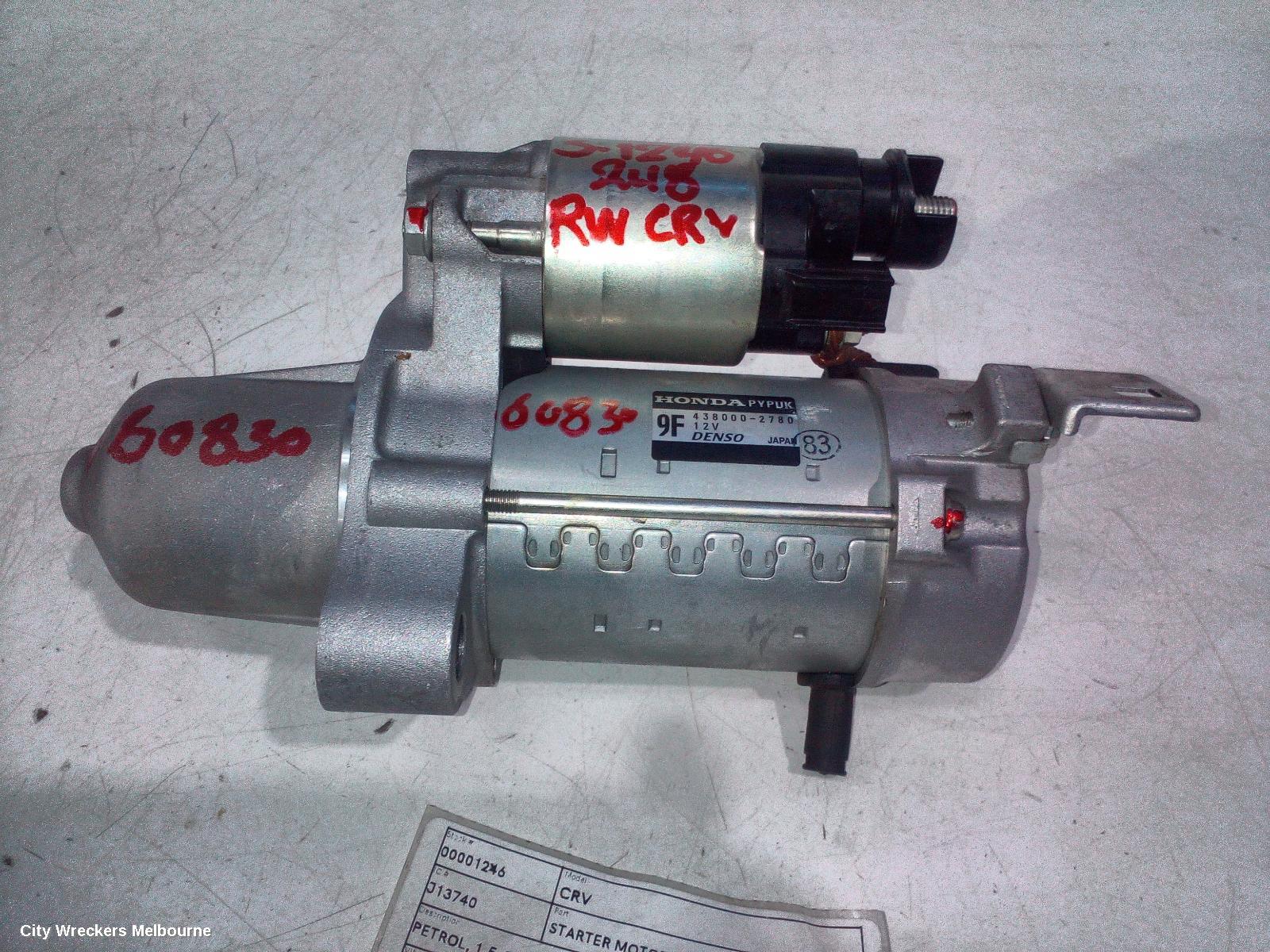 HONDA CRV STARTER, PETROL, 1.5, TURBO, RW, 05/2017 - 08/2023