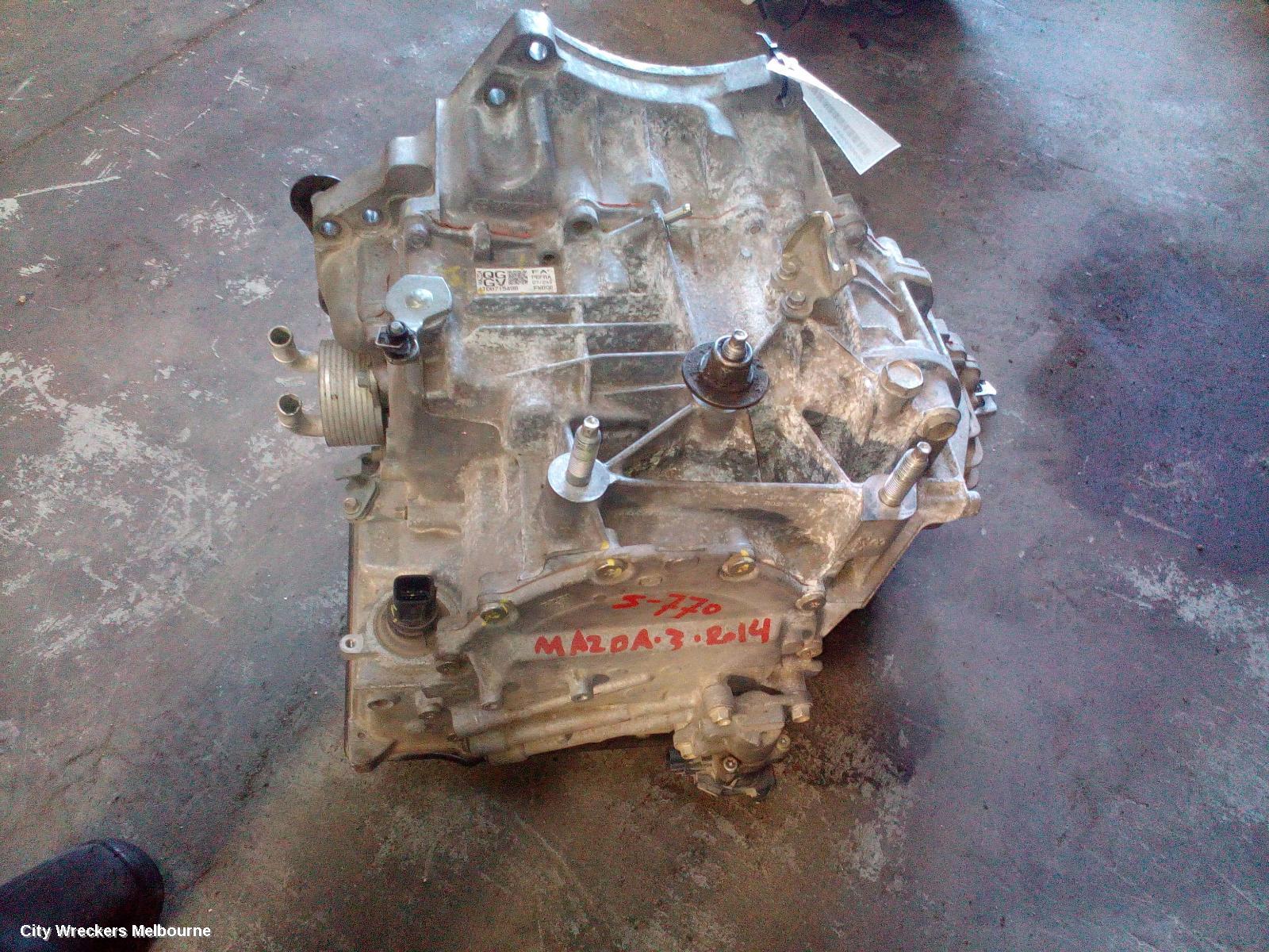 MAZDA 3 TRANS/GEARBOX, AUTO, PETROL, 2.0, BM, 11/2013 - 05/2016
