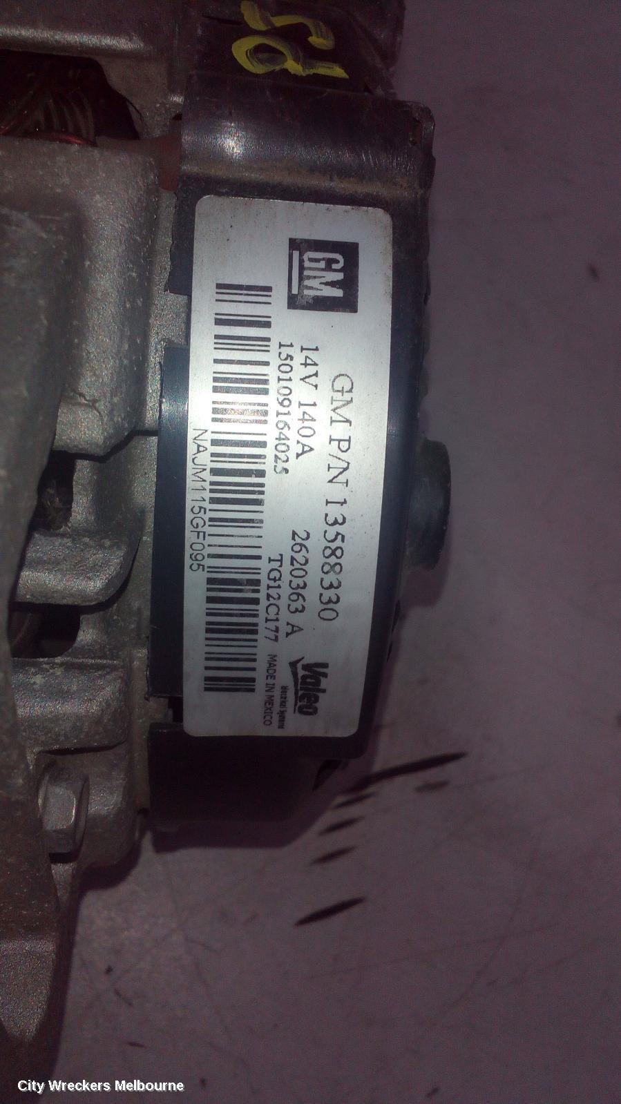 HOLDEN ASTRA ALTERNATOR, PETROL, 2.0, TURBO, PJ, 12/2014 - 01/2017