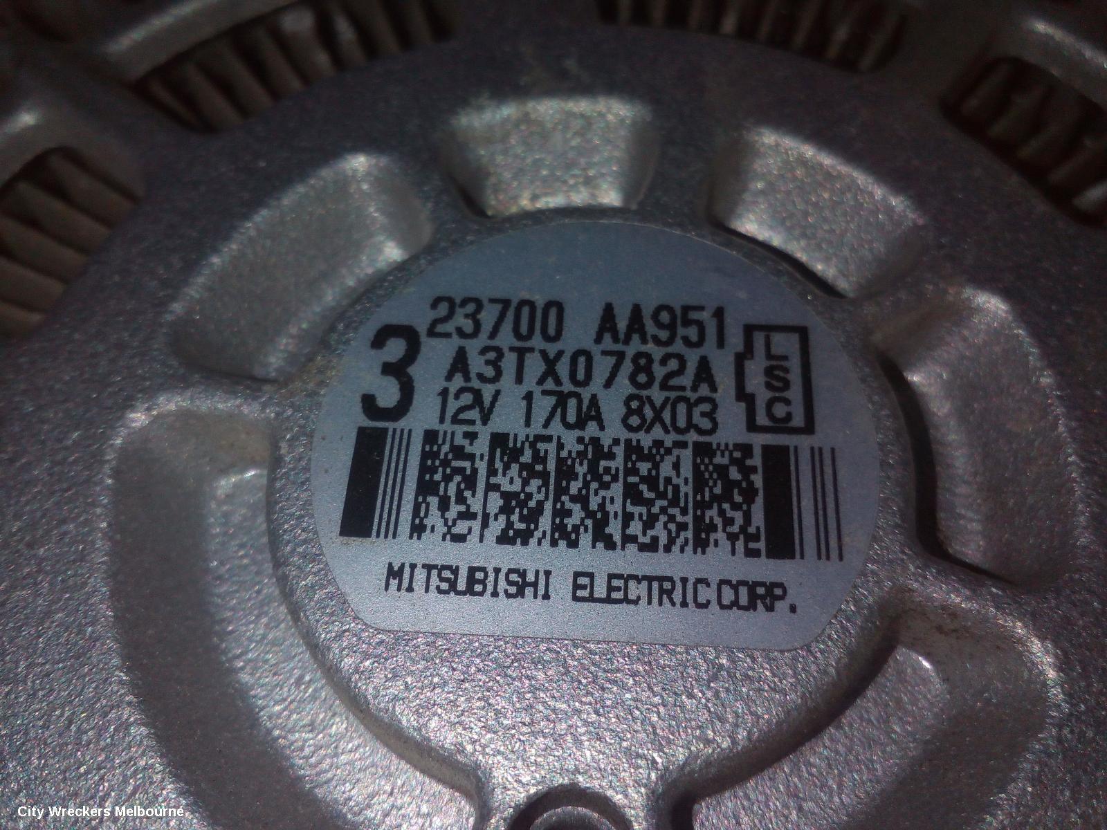 SUBARU OUTBACK ALTERNATOR, DIESEL, 2.0, EE20, 6TH GEN, 08/2014 ONWARDS
