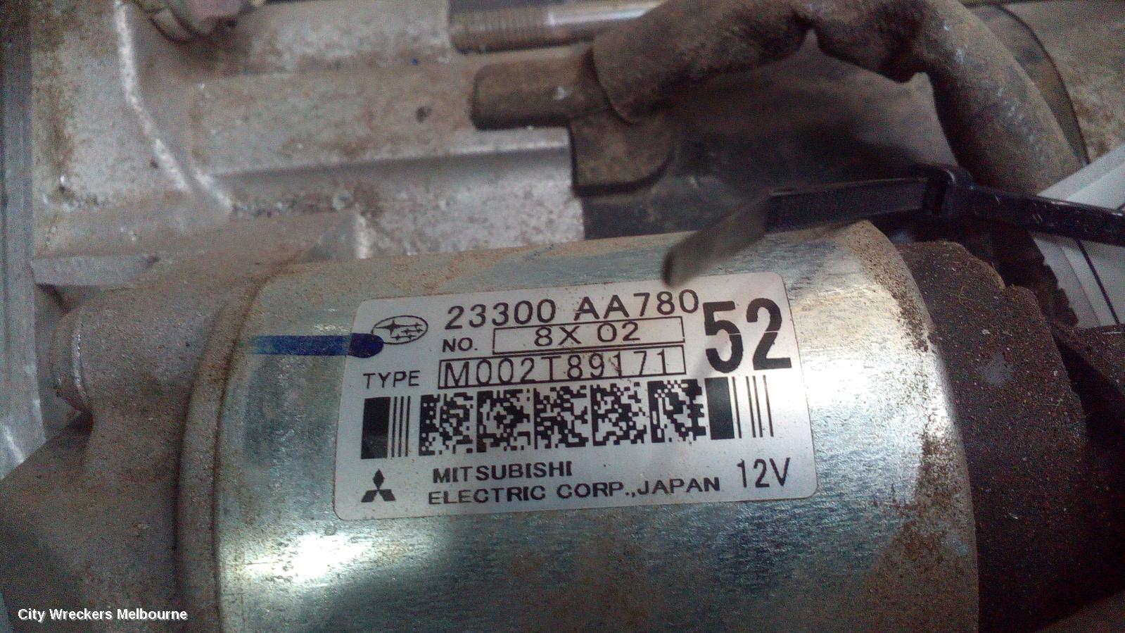 SUBARU OUTBACK STARTER, DIESEL, EE20, AUTO, CVT, 6 SPEED, 6TH GEN, 08/2014 ONWARDS