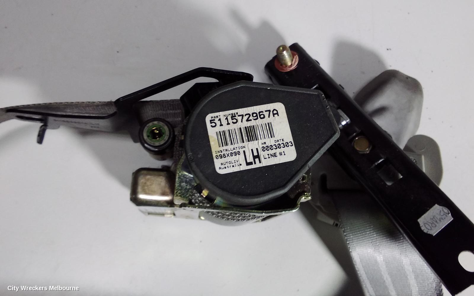 TOYOTA CAMRY SEATBELT/STALK, LH FRONT, SEAT BELT ONLY, BLACK, SK36, 08/2002 - 05/2006