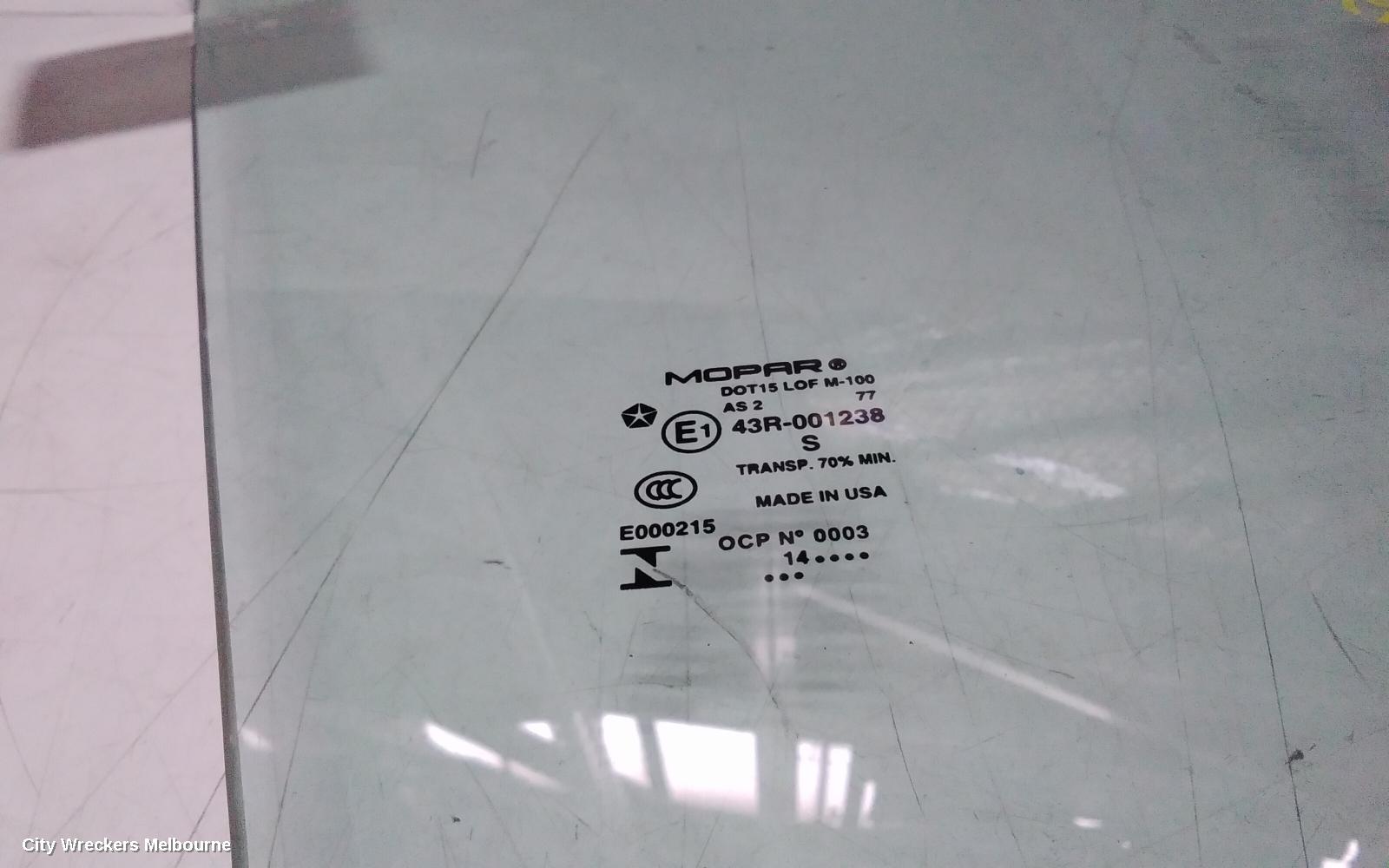 JEEP CHEROKEE RIGHT FRONT DOOR WINDOW, KL, CLEAR, SINGLE GLAZE TYPE, 02/2014 ONWARDS