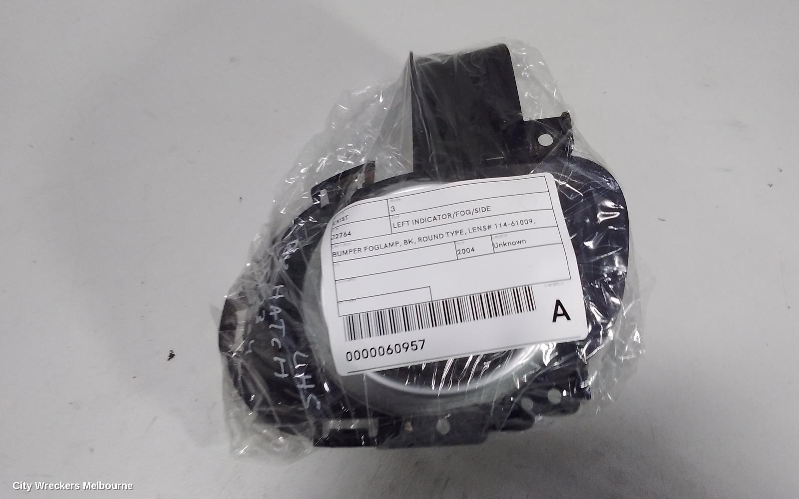 MAZDA 3 LEFT INDICATOR/FOG/SIDE, BUMPER FOGLAMP, BK, ROUND TYPE, LENS# 114-61009, 01/2004 - 04/2009