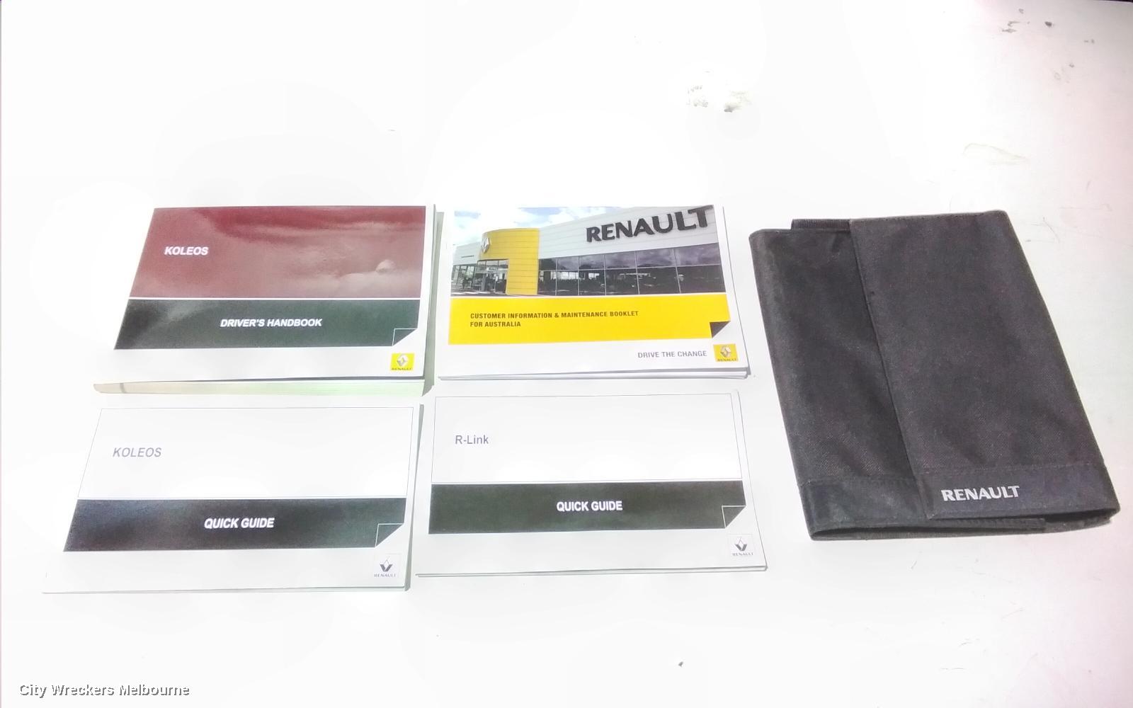 RENAULT KALEOS OWNERS HANDBOOK, H45 11/2011 - 08/2013