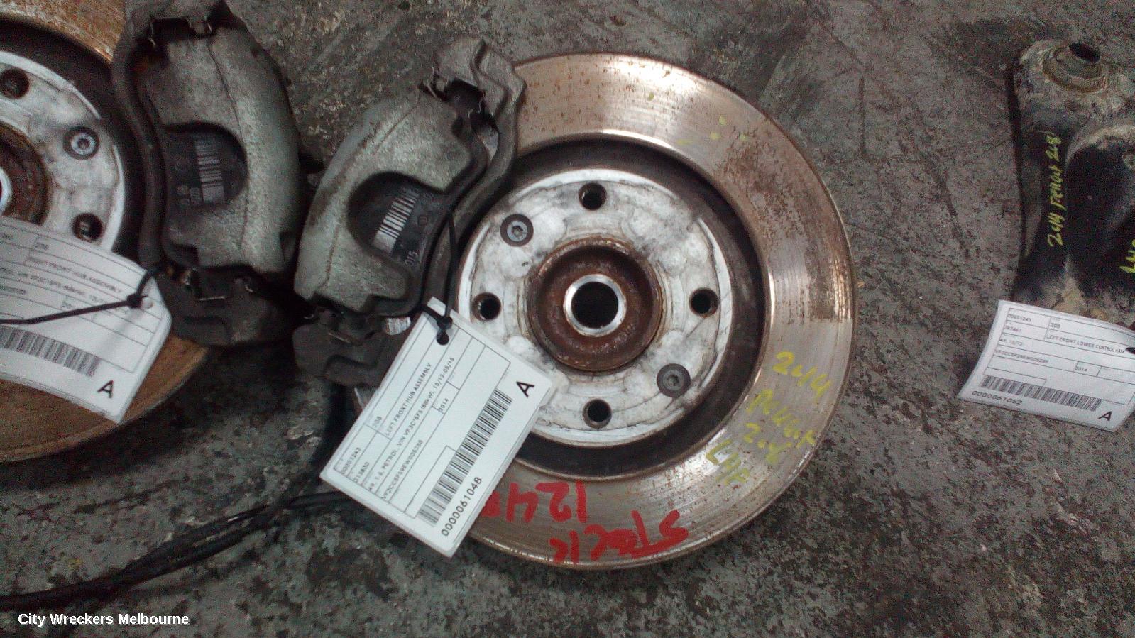 PEUGEOT 208 LEFT FRONT HUB ASSEMBLY, A9, 1.6, PETROL, VIN VF3C*5FS (88KW), 10/2012 - 05/2015