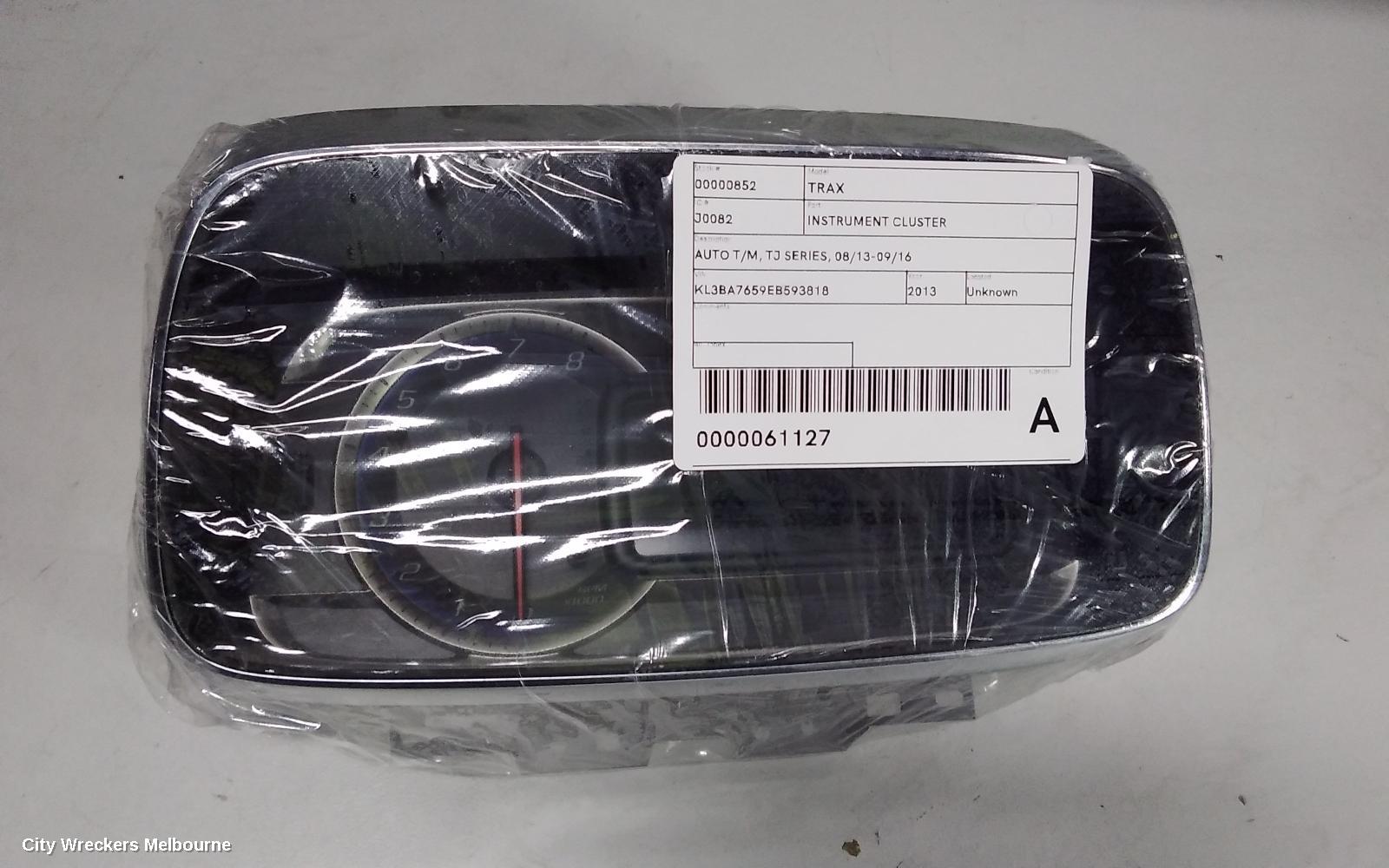 HOLDEN TRAX INSTRUMENT CLUSTER, AUTO T/M, TJ SERIES, 08/2013 - 09/2016