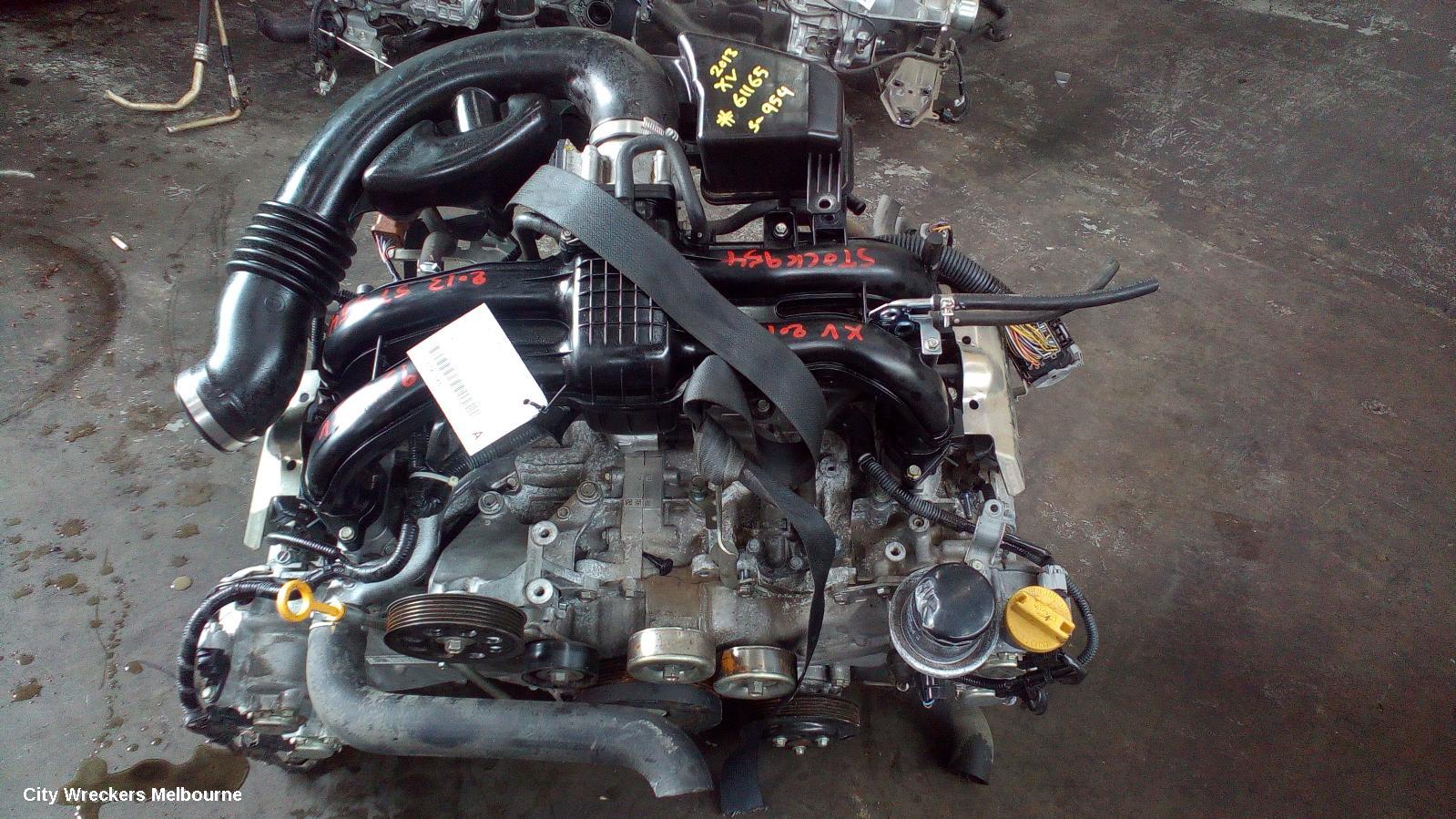 SUBARU XV ENGINE, PETROL, 2.0, FB20, AUTO T/M, G4X, 08/2011 - 10/2014