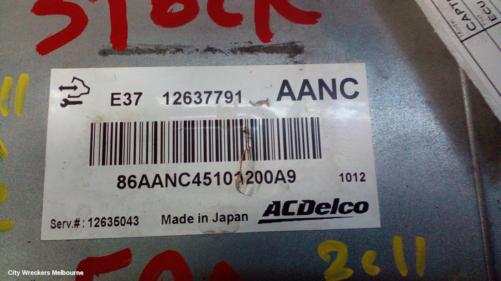 HOLDEN CAPTIVA ECU, ENGINE ECU, 2.4, PETROL, AUTO T/M, P/N 12649912, ECU ONLY, CG, 01/2011 - 06/2018