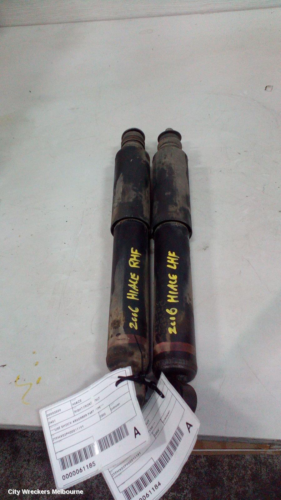 TOYOTA HIACE RIGHT FRONT STRUT, ***USE SHOCK ABSORBER PART TYPE***