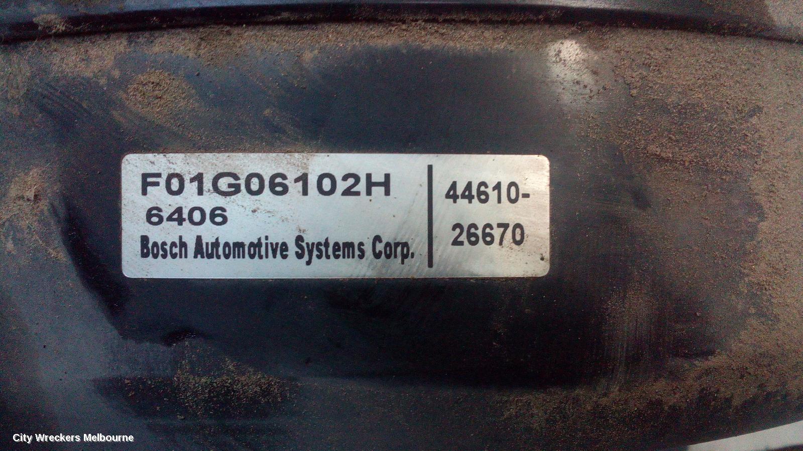 TOYOTA HIACE BRAKE BOOSTER, TRH, PETROL, 2.7, 2TR-FE, MANUAL, 03/2005 - 10/2010