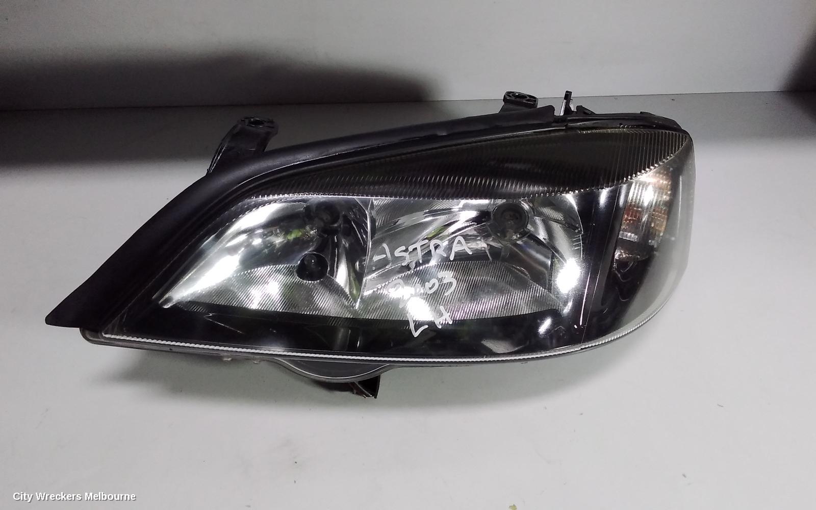 HOLDEN ASTRA LEFT HEADLAMP, TS, BLACK, INSERT TYPE, 09/1998 - 10/2006