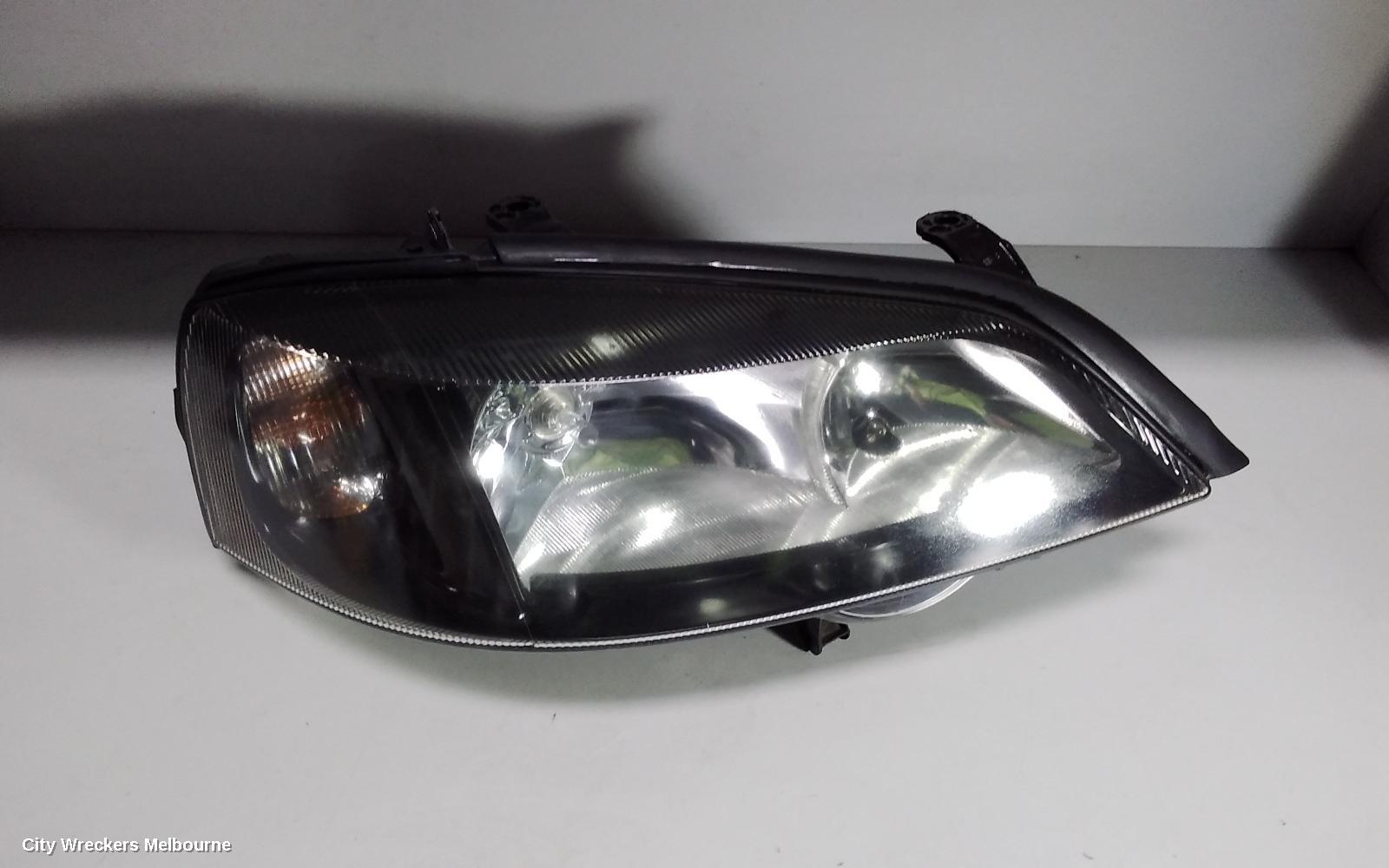 HOLDEN ASTRA RIGHT HEADLAMP, TS, BLACK, INSERT TYPE, 09/1998 - 10/2006