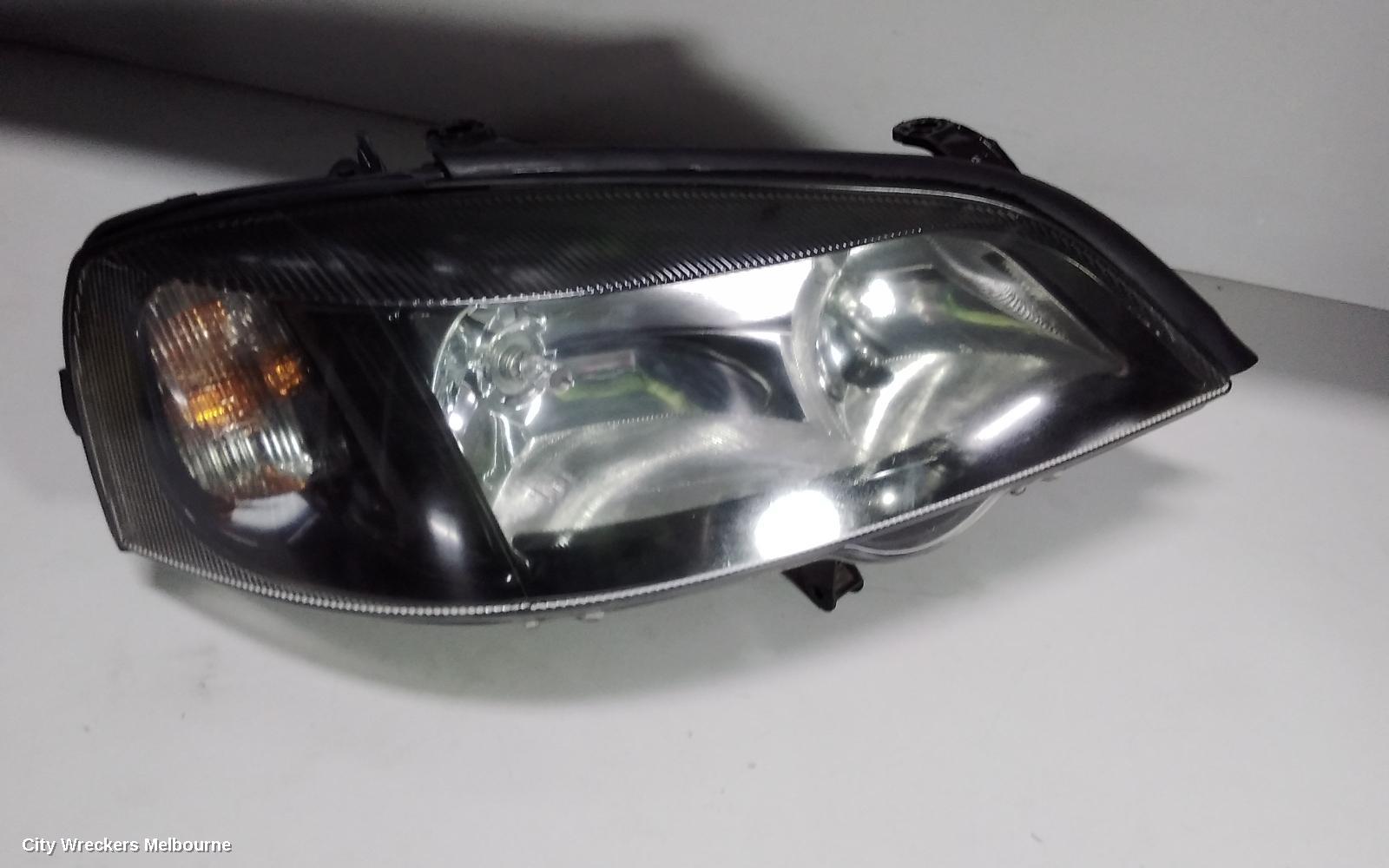 HOLDEN ASTRA RIGHT HEADLAMP, TS, BLACK, INSERT TYPE, 09/1998 - 10/2006