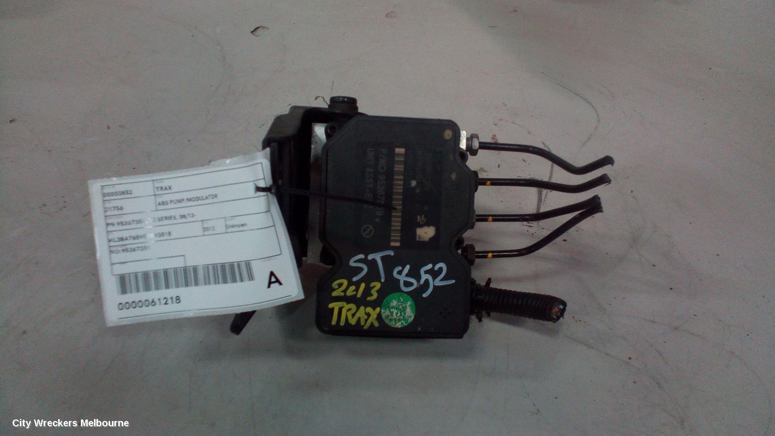 HOLDEN TRAX ABS PUMP/MODULATOR, PN 95367359, TJ SERIES, 08/2013 ONWARDS