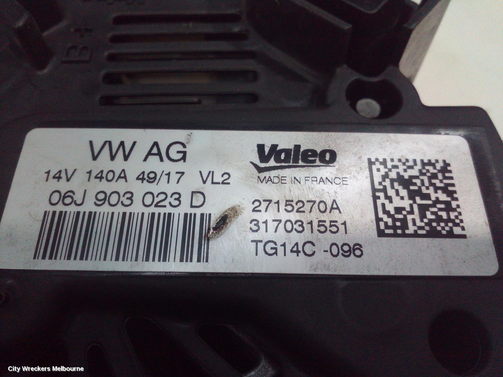 VOLKSWAGEN TIGUAN ALTERNATOR, PETROL, 2.0, BOSCH 140AMP, CHHB/CZPA/DGVA/CXDA CODE, 5NA, 06/2016 ONWARDS