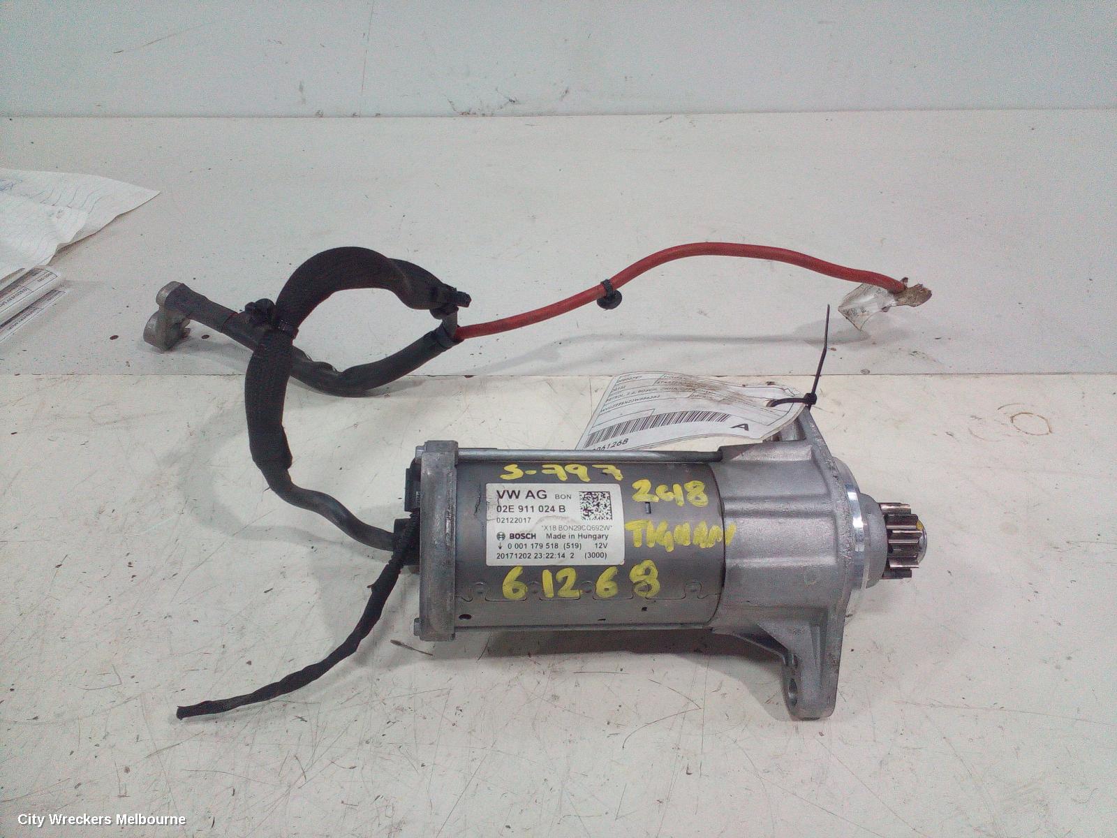 VOLKSWAGEN TIGUAN STARTER, PETROL, 2.0, BOSCH, CHHB/CZPA/DGVA/CXDA CODE, 5NA, 06/2016 ONWARDS