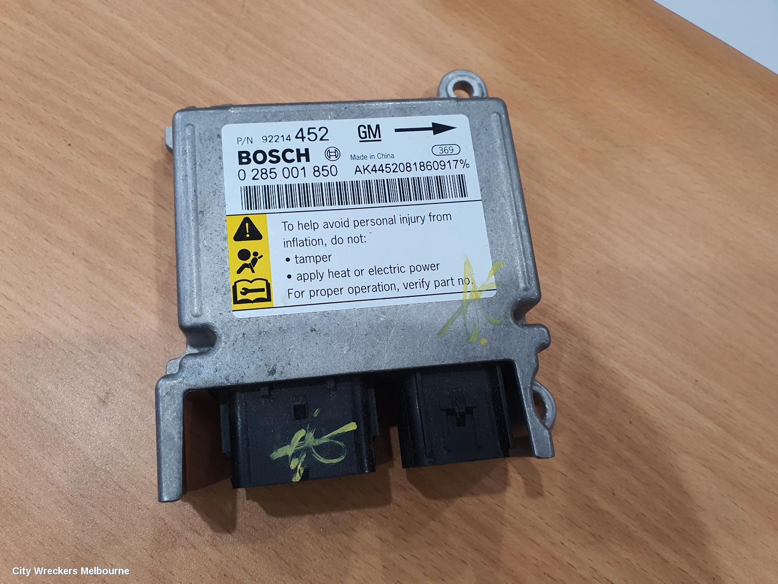 HOLDEN COMMODORE AIRBAG MODULE/SENSOR, MODULE, VE, P/N 92214452, 08/2006 - 04/2013