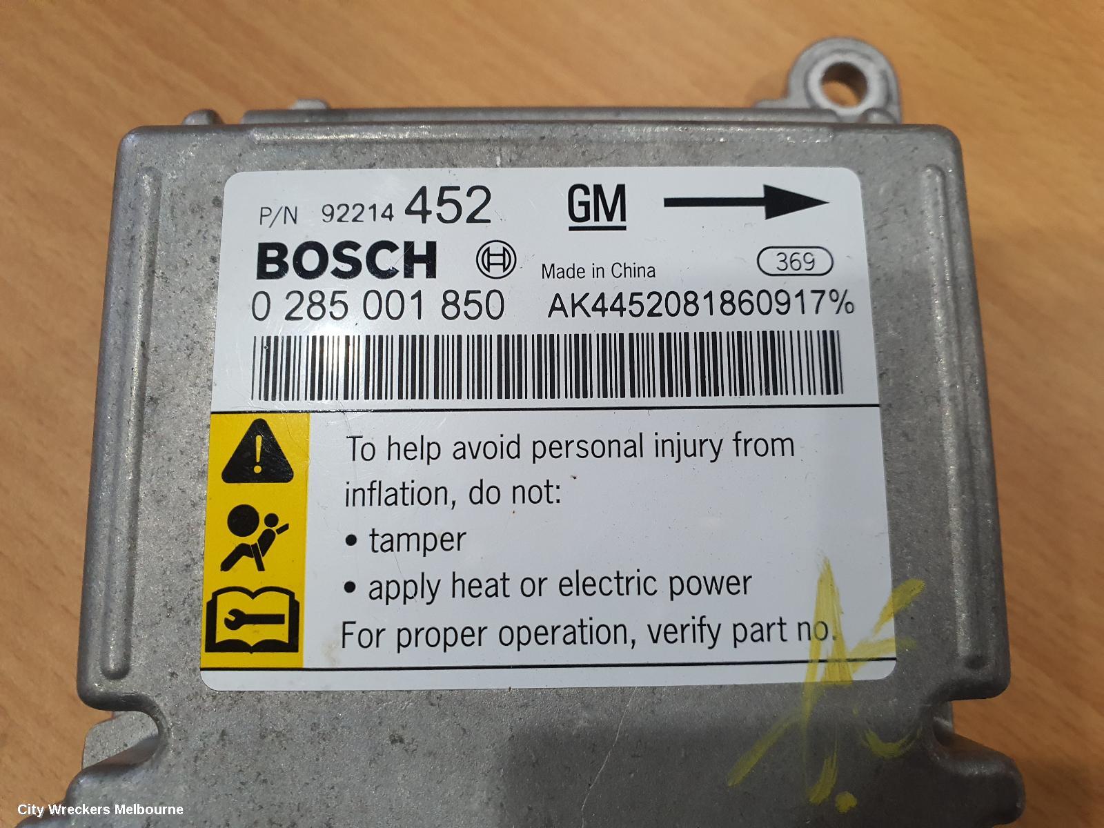 HOLDEN COMMODORE AIRBAG MODULE/SENSOR, MODULE, VE, P/N 92214452, 08/2006 - 04/2013