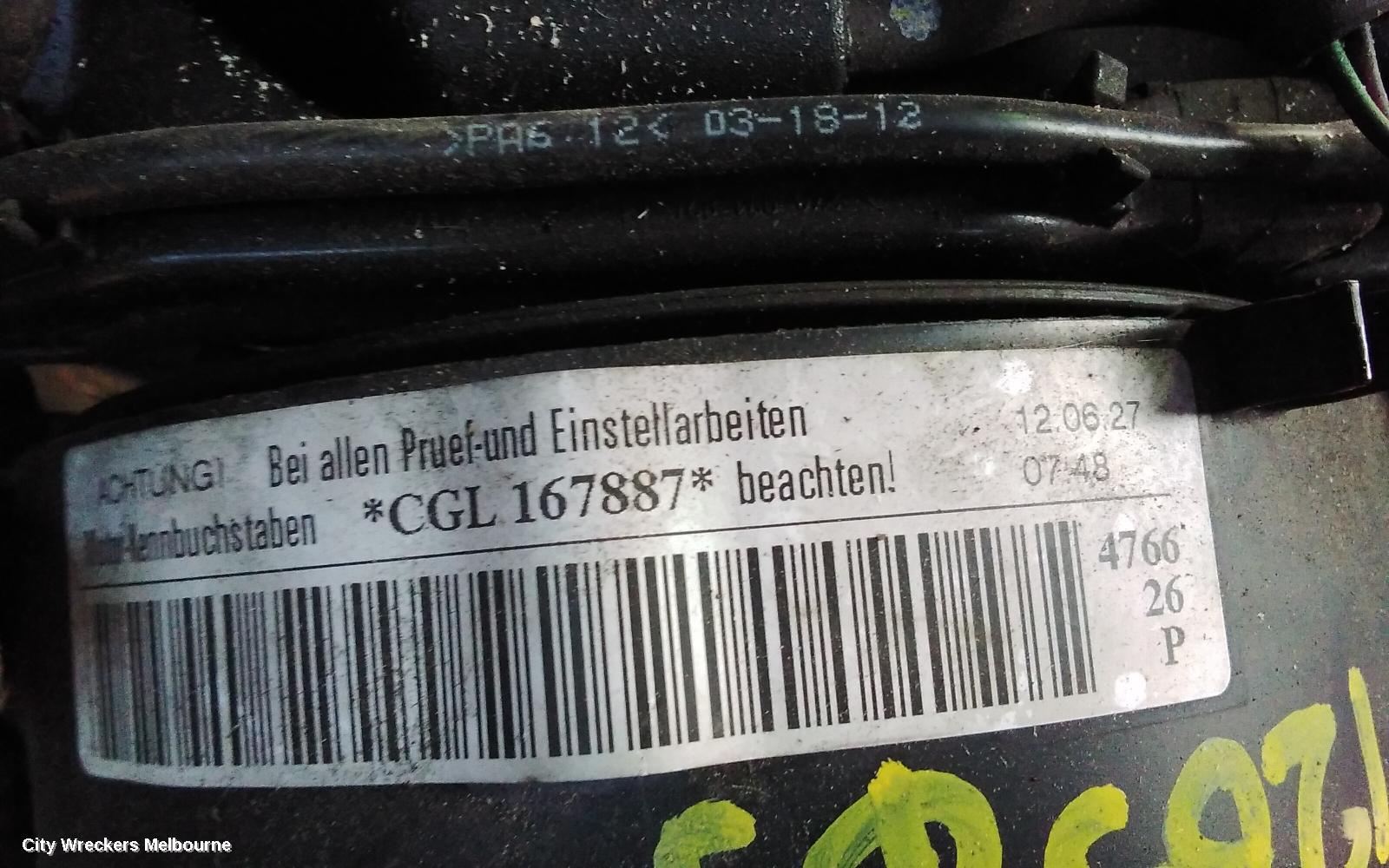 AUDI Q5 ENGINE, DIESEL, 2.0, TURBO, 8R, CGLB CODE, 03/2009 - 10/2012