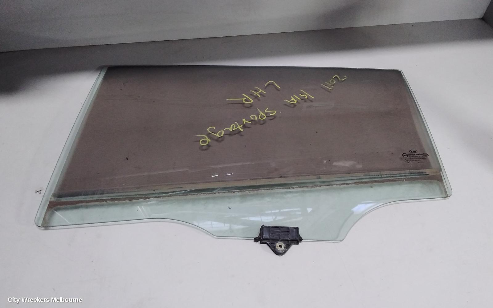 KIA SPORTAGE LEFT REAR DOOR WINDOW, SL, 05/2010 - 10/2015