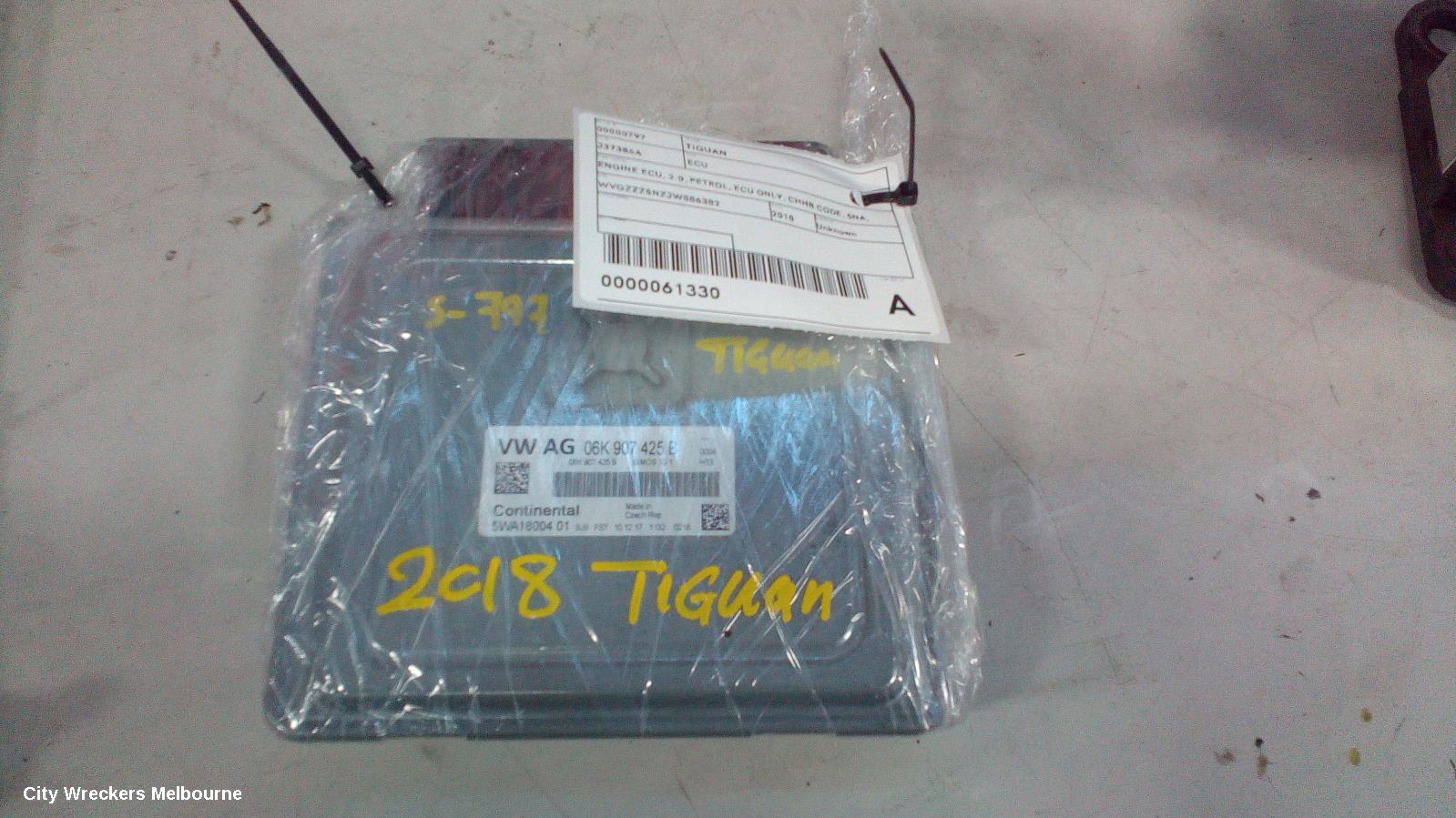VOLKSWAGEN TIGUAN ECU, ENGINE ECU, 2.0, PETROL, ECU ONLY, CHHB CODE, 5NA, 06/2016 ONWARDS