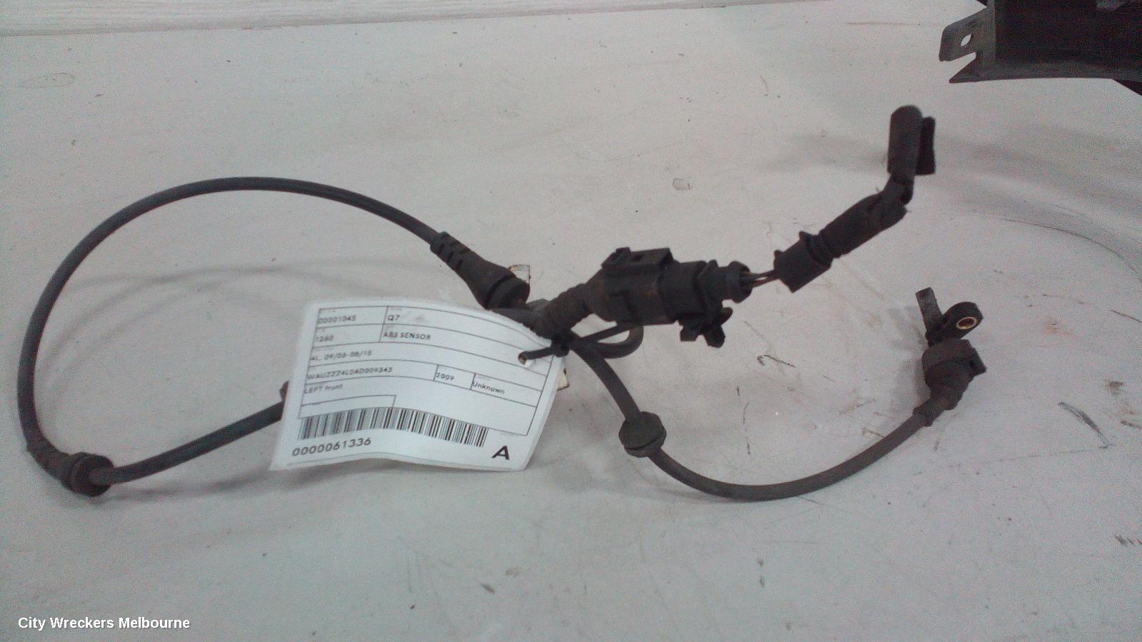AUDI Q7 ABS SENSOR, 4L, LH FRONT, 09/2006 - 08/2015