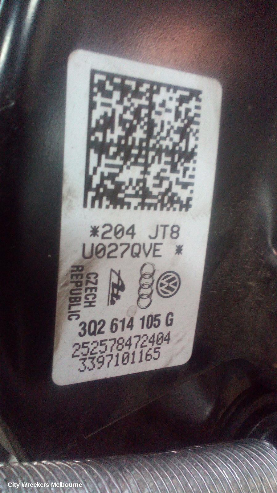 VOLKSWAGEN TIGUAN BRAKE BOOSTER, PETROL, 2.0, TURBO, 5NA, 06/2016 ONWARDS