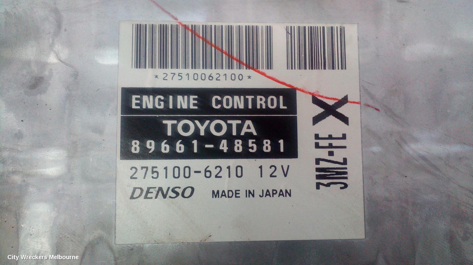 LEXUS RX SERIES ECU, ENGINE ECU, 3.3, 3MZ, PETROL, RX330, ECU ONLY, MCU3#, 04/2003 - 11/2005