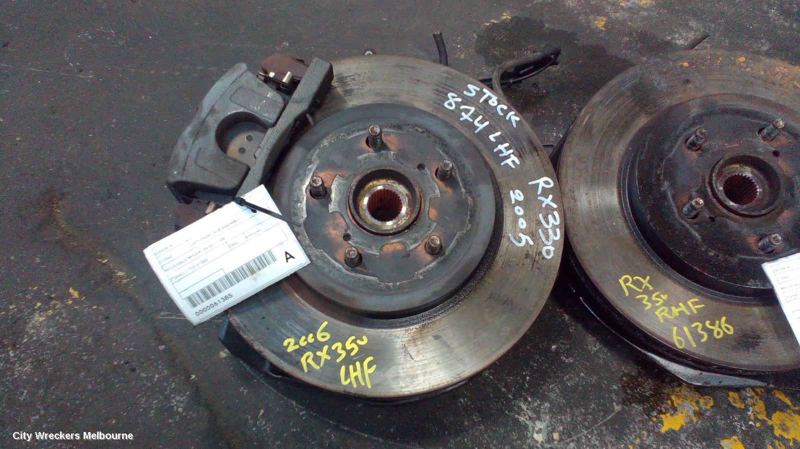 LEXUS RX SERIES LEFT FRONT HUB ASSEMBLY, MCU3/GSU3/MHU3#, 04/2003 - 11/2008