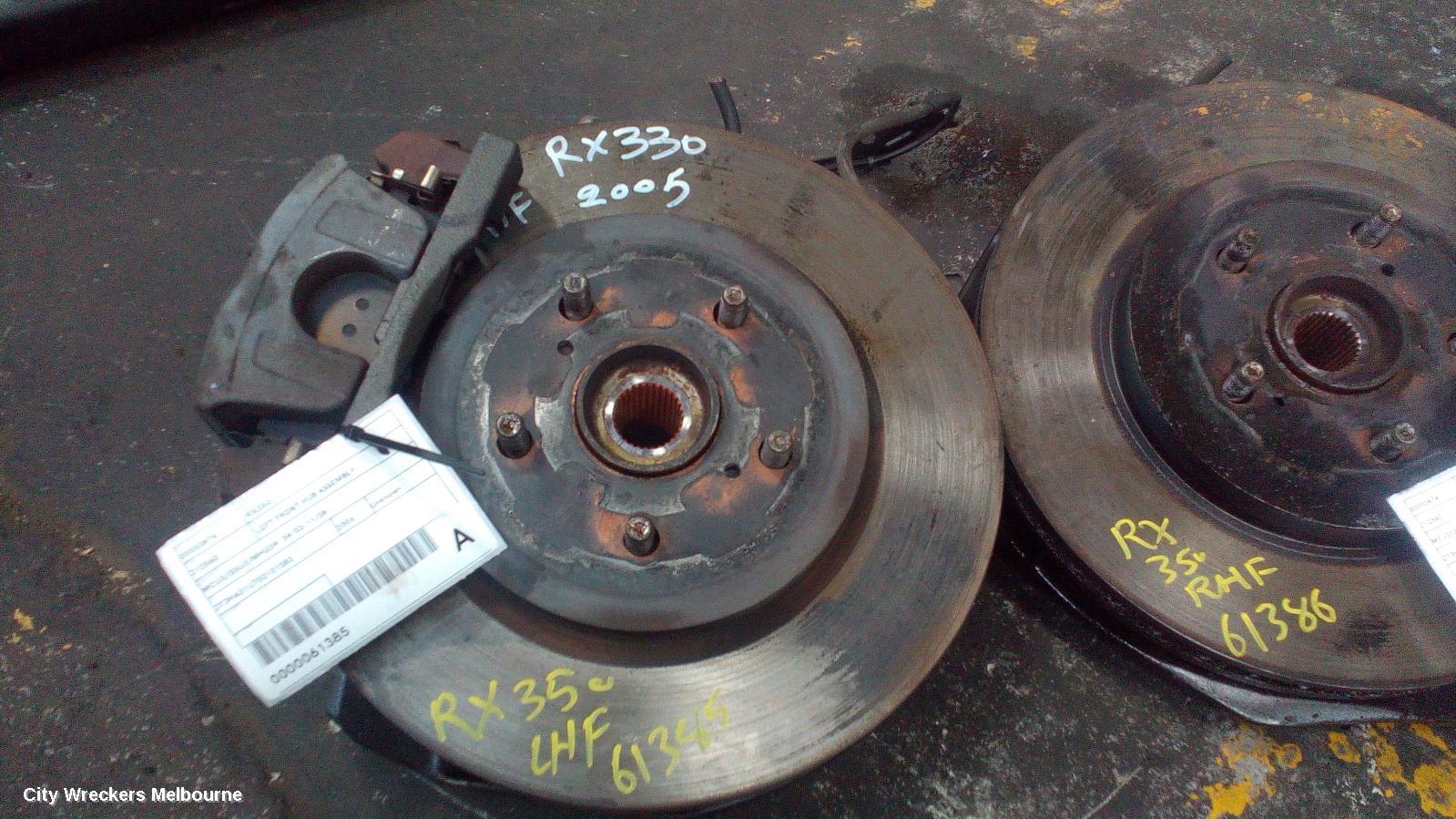 LEXUS RX SERIES LEFT FRONT HUB ASSEMBLY, MCU3/GSU3/MHU3#, 04/2003 - 11/2008