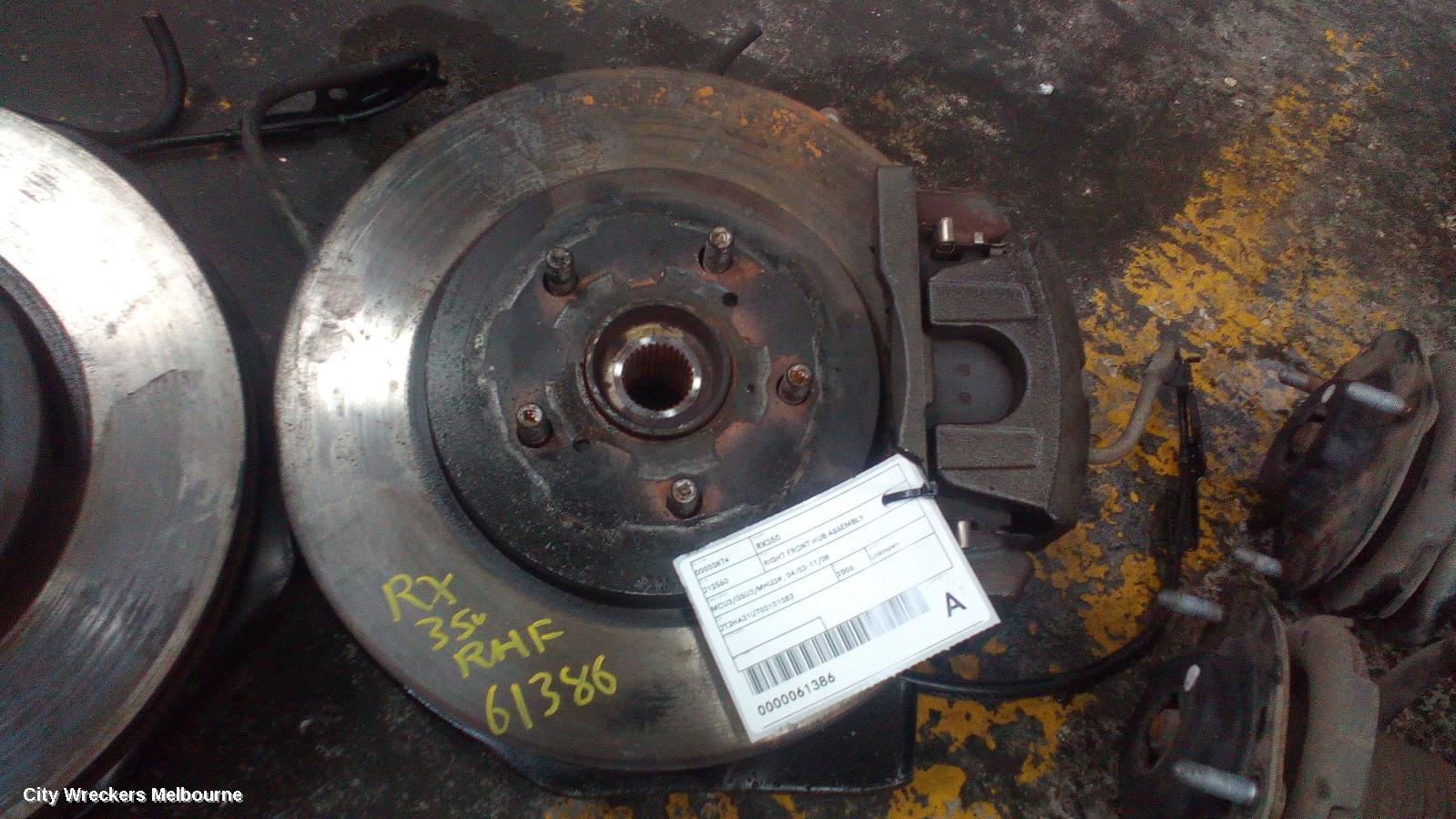 LEXUS RX SERIES RIGHT FRONT HUB ASSEMBLY, MCU3/GSU3/MHU3#, 04/2003 - 11/2008