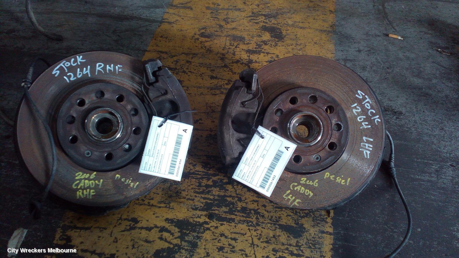 VOLKSWAGEN CADDY LEFT FRONT HUB ASSEMBLY, 2K, ABS TYPE, 12/2004 - 06/2015