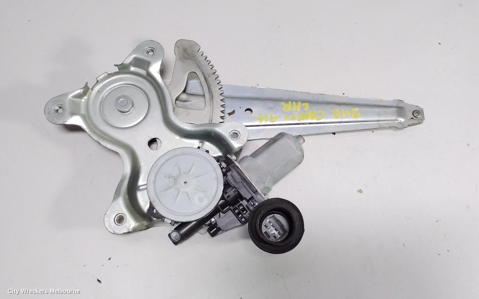 TOYOTA CAMRY LEFT REAR WND REG/MOTOR, ASV50/AVV50, POWER, 12/2011 - 10/2017