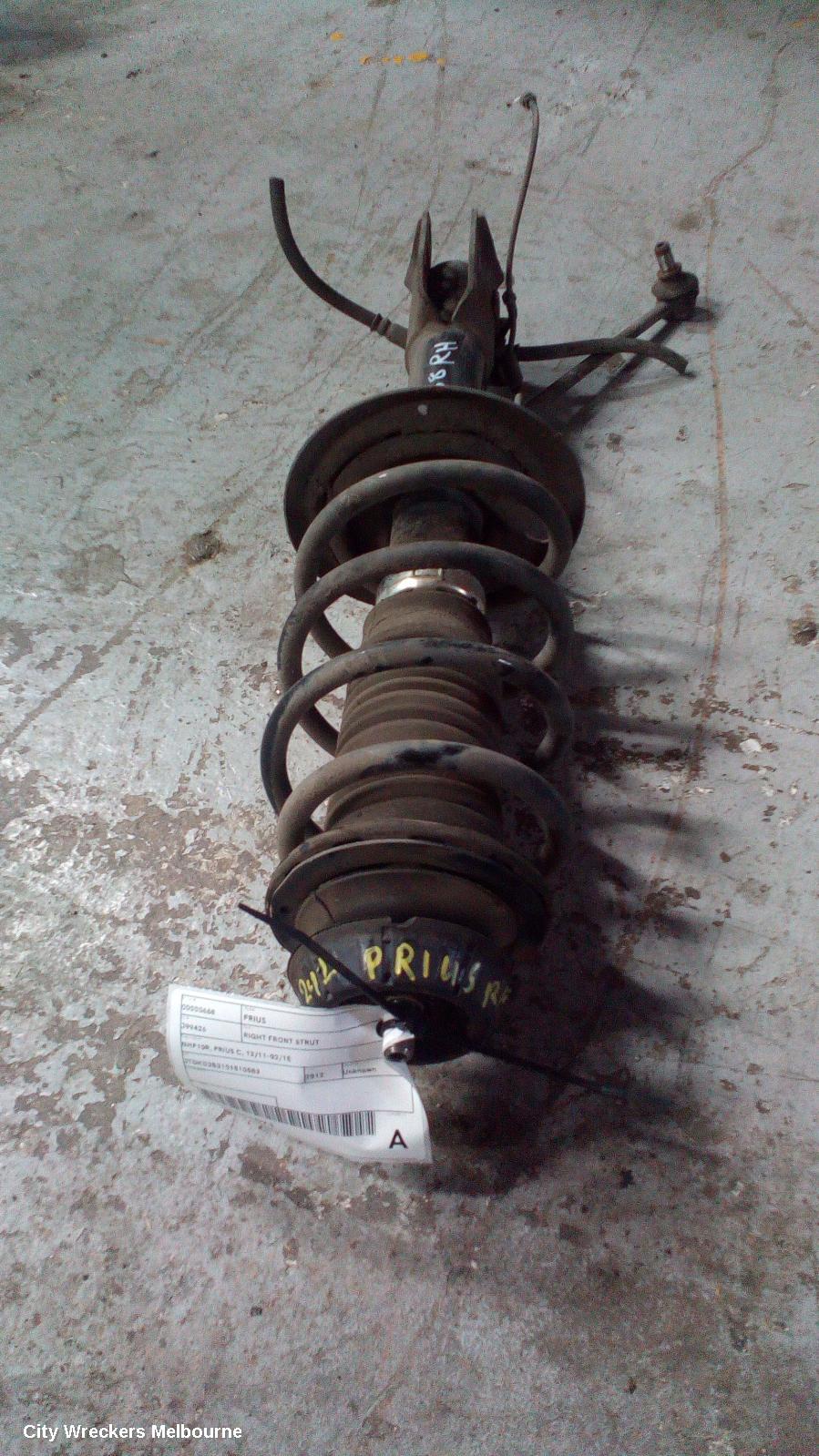 TOYOTA PRIUS RIGHT FRONT STRUT, NHP10R, PRIUS C, 12/2011 - 02/2015