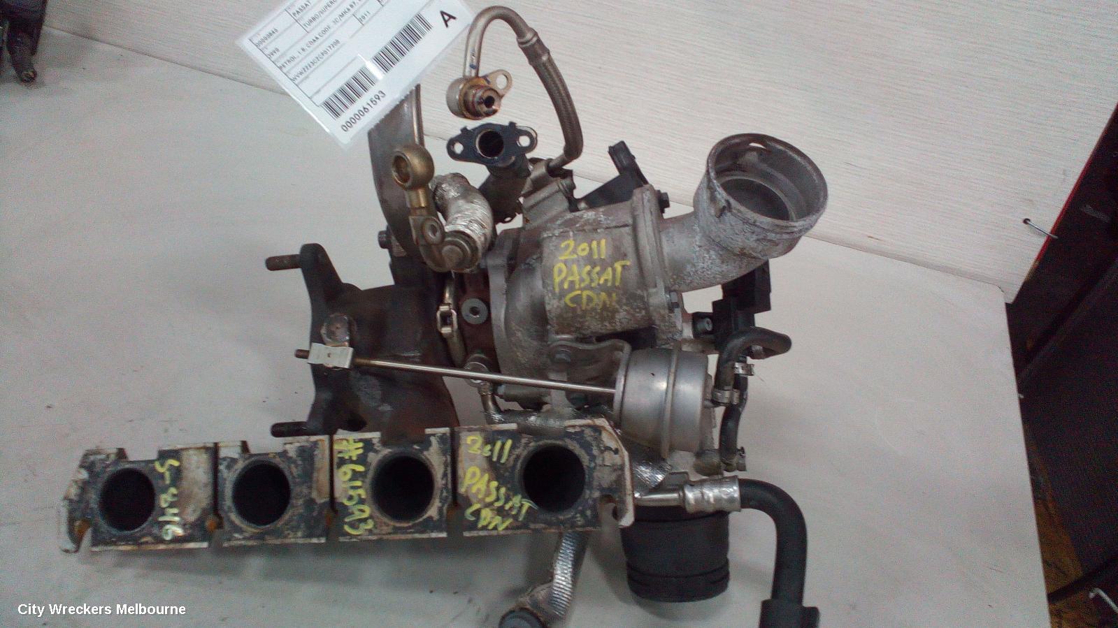 VOLKSWAGEN PASSAT TURBO SUPERCHARGER, PETROL, 1.8, CDAA CODE, 3C/MK6 B7, 02/2010 - 05/2015