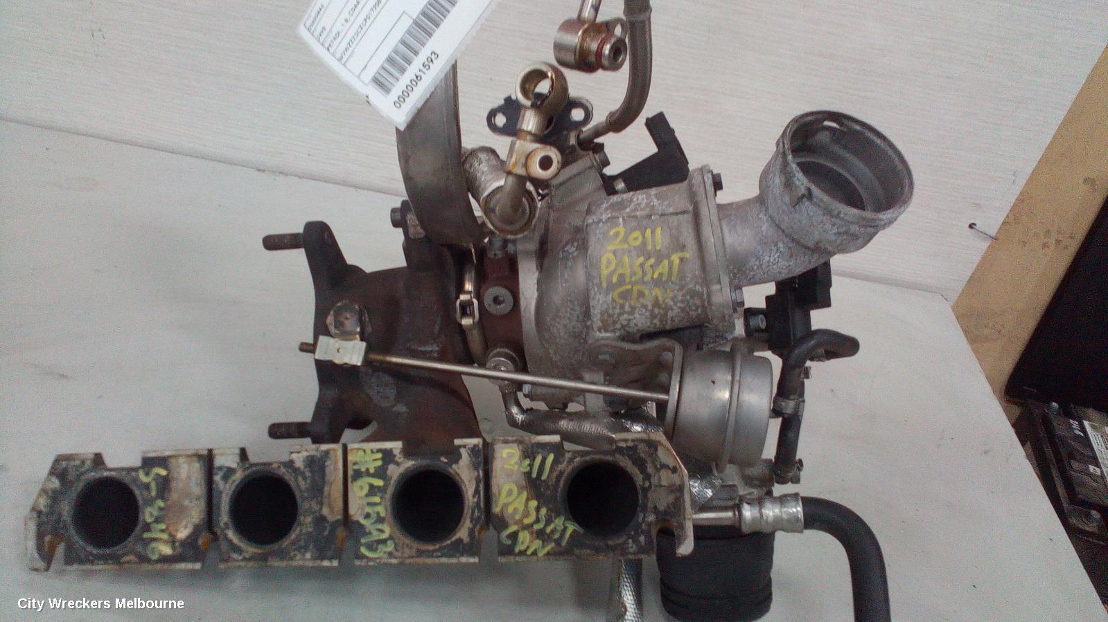 VOLKSWAGEN PASSAT TURBO SUPERCHARGER, PETROL, 1.8, CDAA CODE, 3C/MK6 B7, 02/2010 - 05/2015