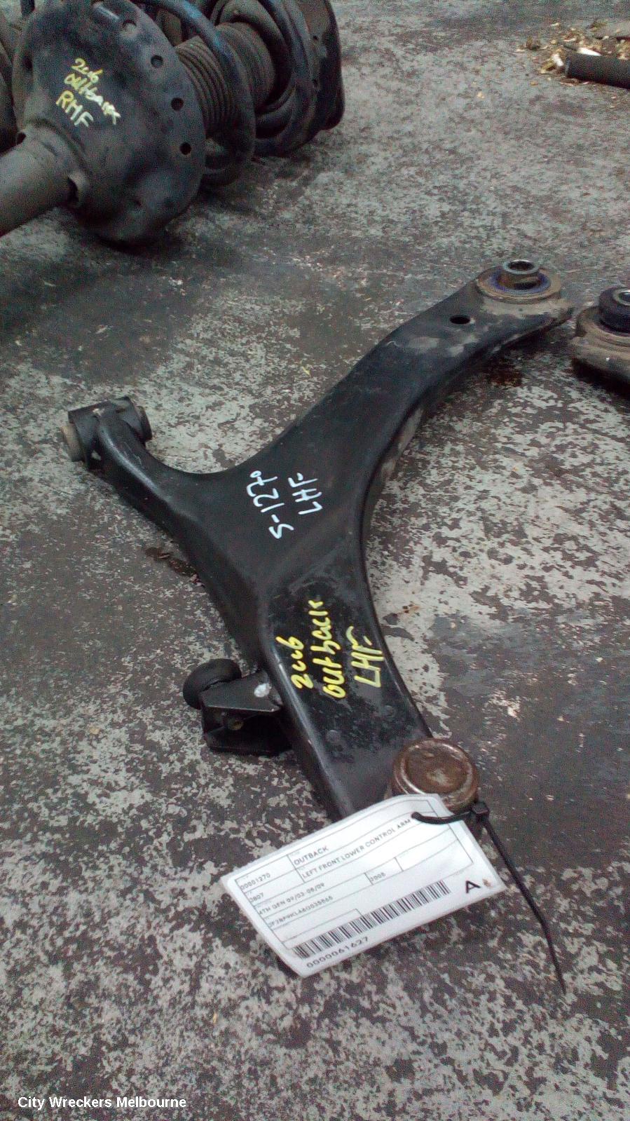 SUBARU OUTBACK LEFT FRONT LOWER CONTROL ARM, 4TH GEN, NON SELF LEVELLING SENSOR BRACKET, 09/2003 - 08/2009