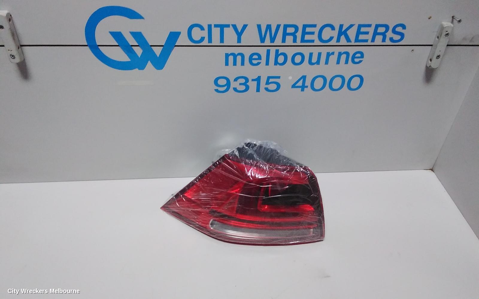 VOLKSWAGEN GOLF LEFT TAILLIGHT, GEN 7, HATCH, STANDARD, NON LED TYPE, 03/2013 - 03/2017