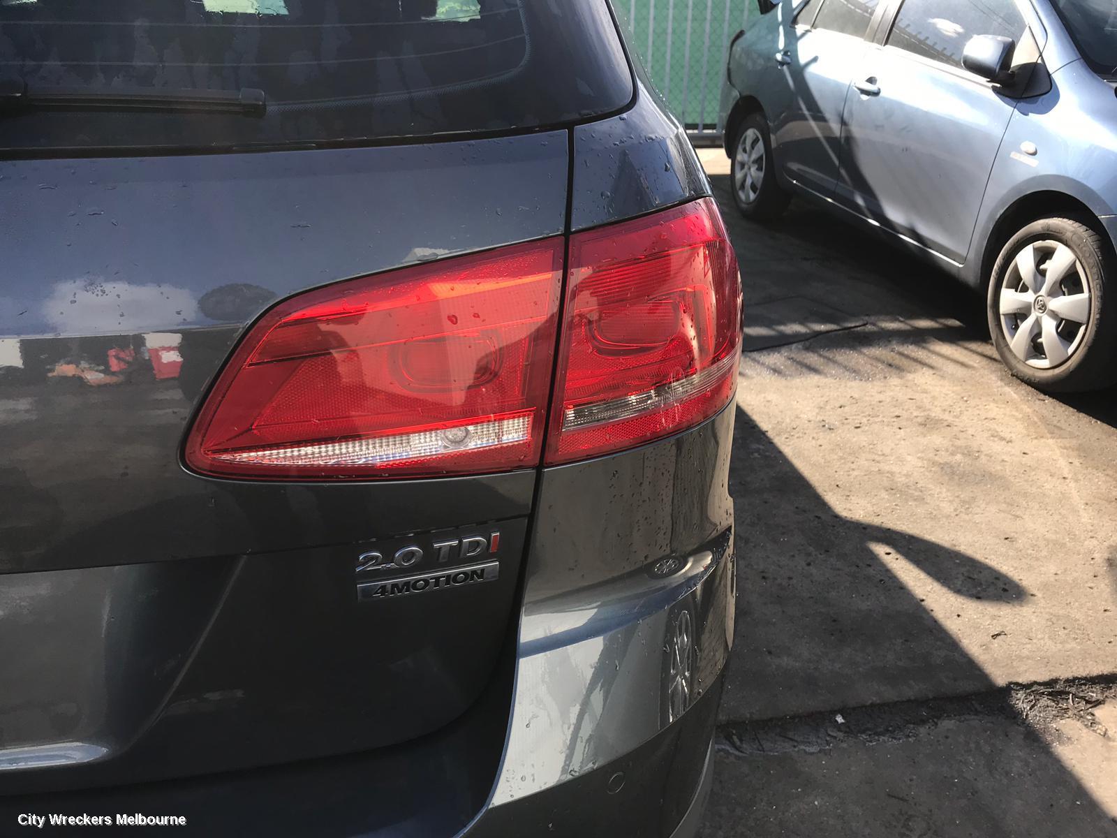 VOLKSWAGEN PASSAT REAR GARNISH, TAILGATE LAMP (LH SIDE), NON LED TYPE, 3C/MK6 B7, WAGON, 09/2010 - 05/2015